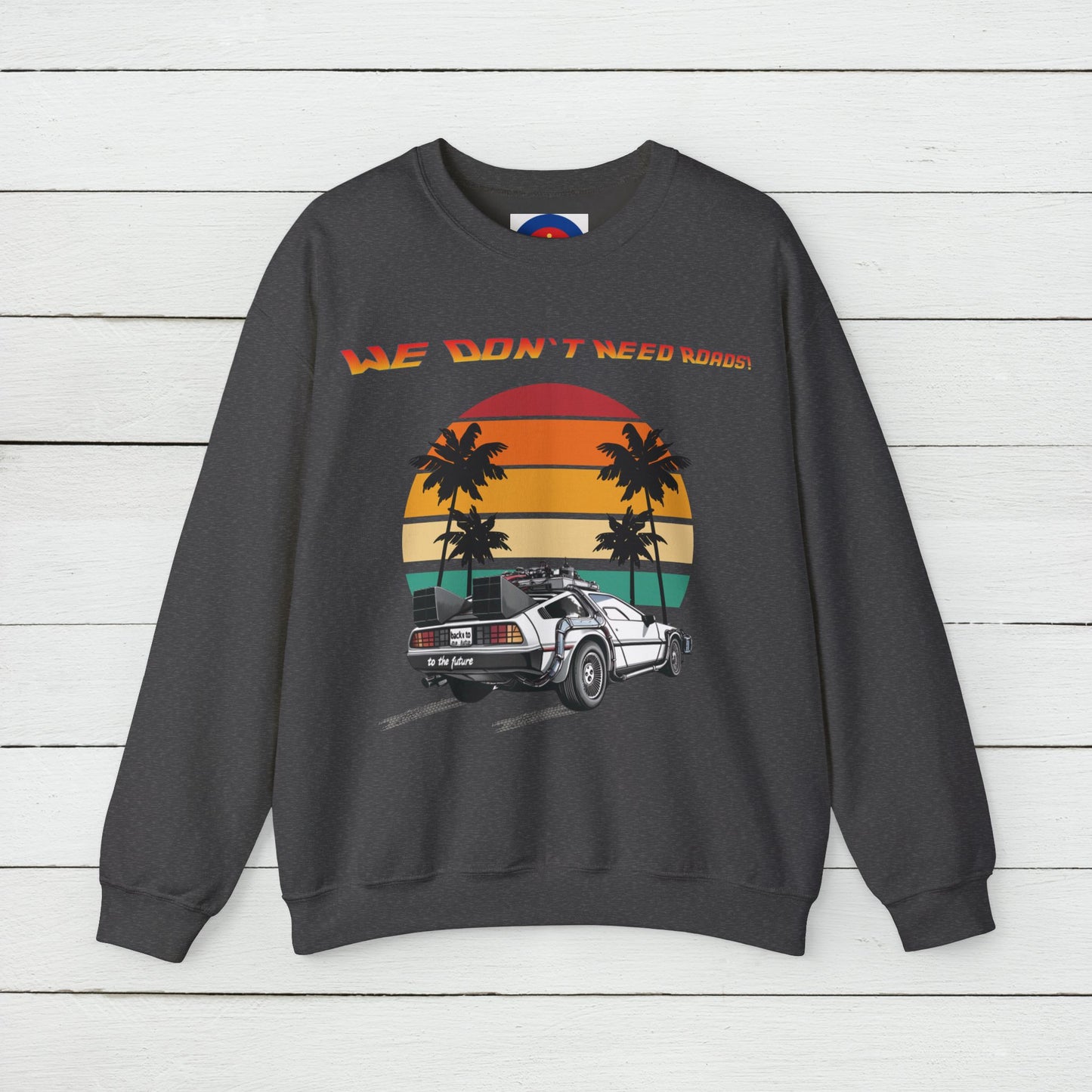 Back to the Future DeLorean Sweatshirt | Unisex Retro Sci-Fi Movie Graphic Design