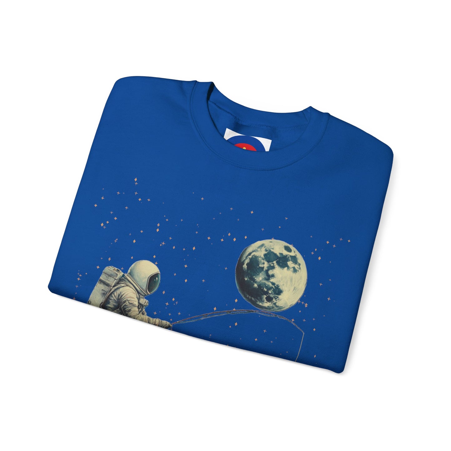 Astronaut Fishing on the Moon Sweatshirt | Unisex Funny Outer Space Graphic Tee