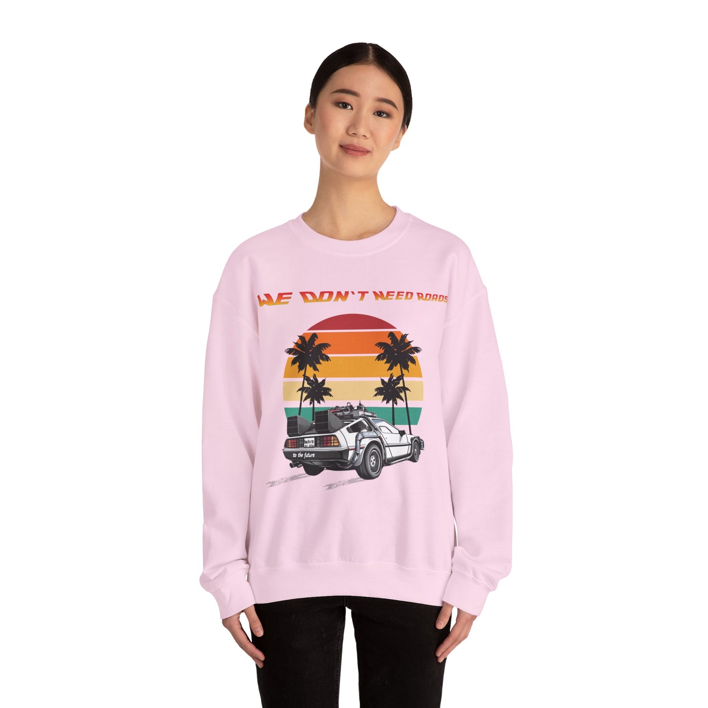 Back to the Future DeLorean Sweatshirt | Unisex Retro Sci-Fi Movie Graphic Design