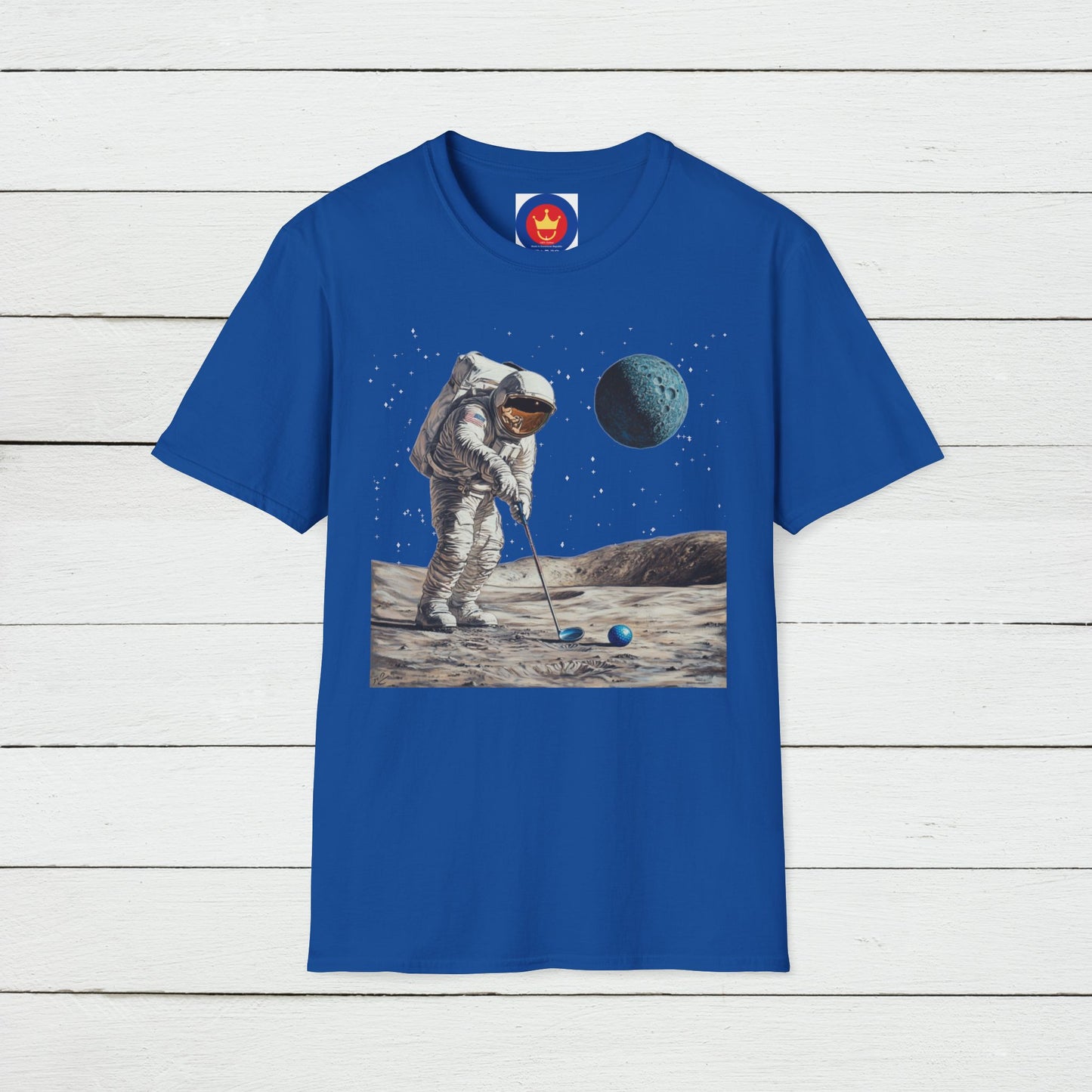 Astronaut Golfer Unisex T-Shirt | Outer Space Golf Shirt