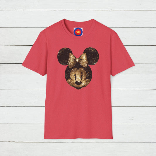 Disney Inspired Unisex T-Shirt | Glitter Gold Minnie Shirt