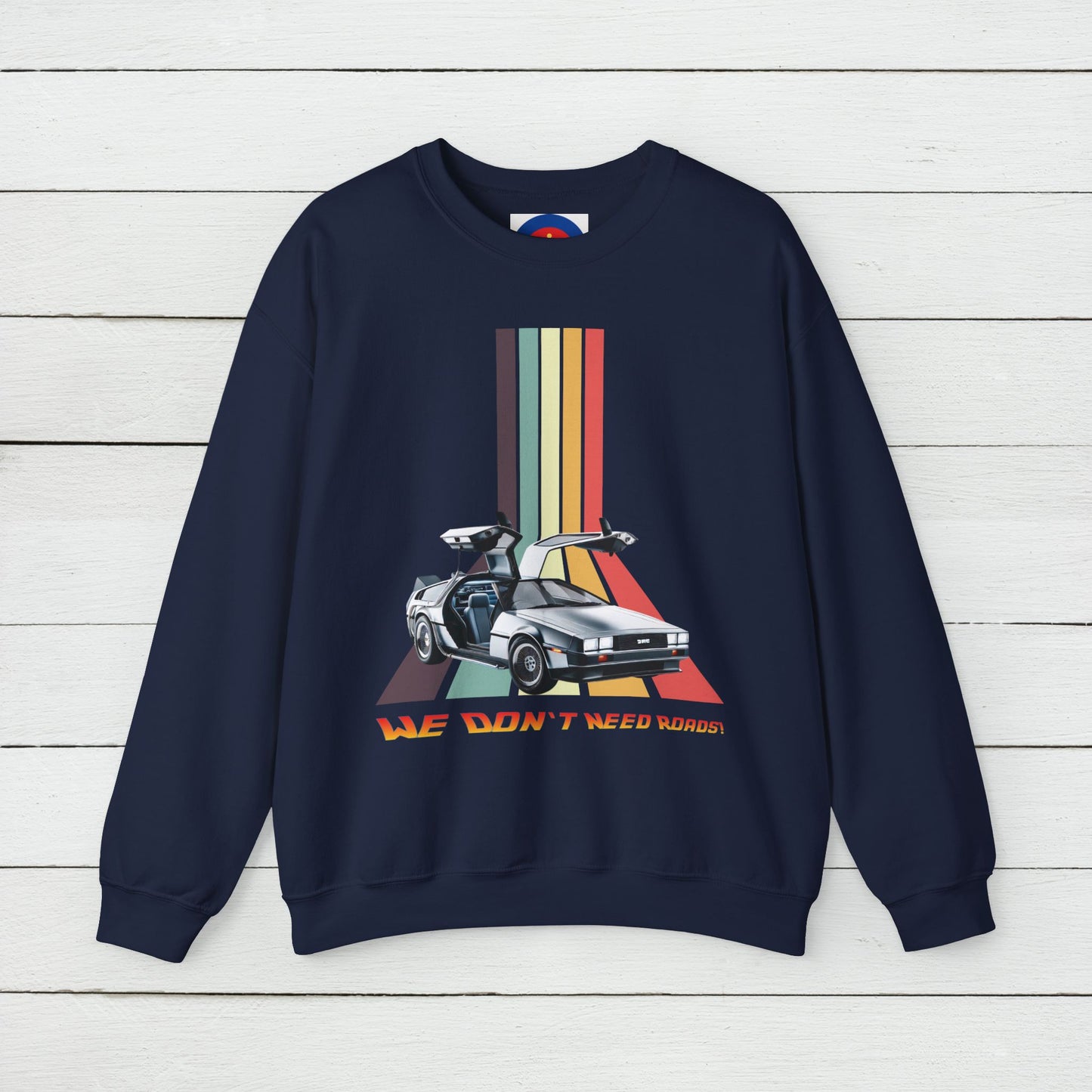 Back to the Future DeLorean Inspired Sweatshirt | Unisex Retro Sci-Fi Graphic Design
