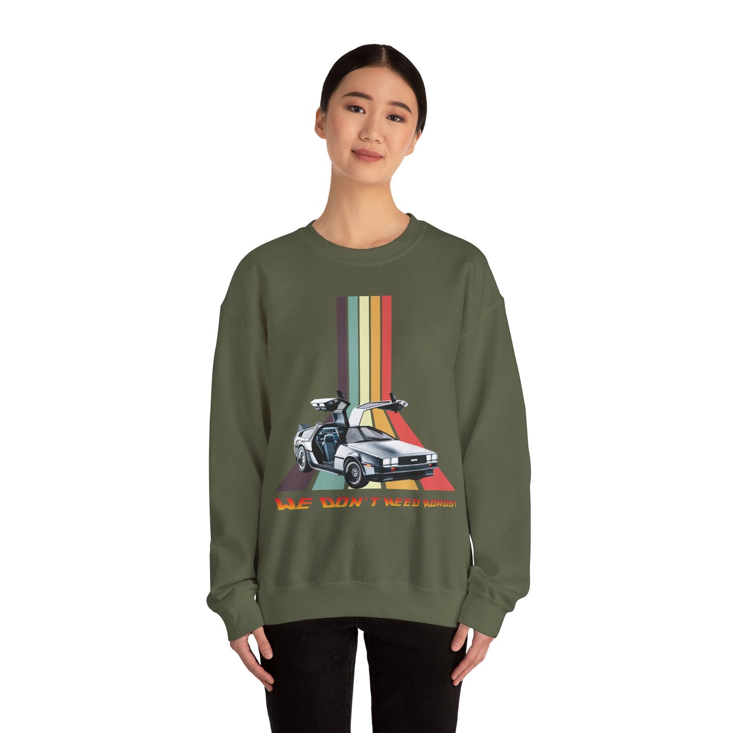 Back to the Future DeLorean Inspired Sweatshirt | Unisex Retro Sci-Fi Graphic Design