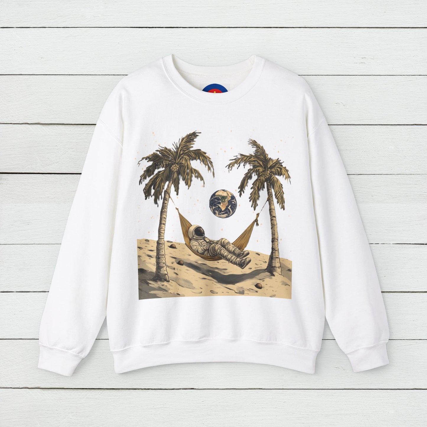 Astronaut on the Moon Sweatshirt | Unisex Funny Outer Space Graphic Tee