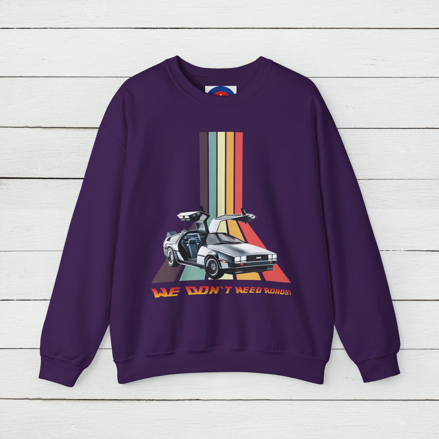 Back to the Future DeLorean Inspired Sweatshirt | Unisex Retro Sci-Fi Graphic Design