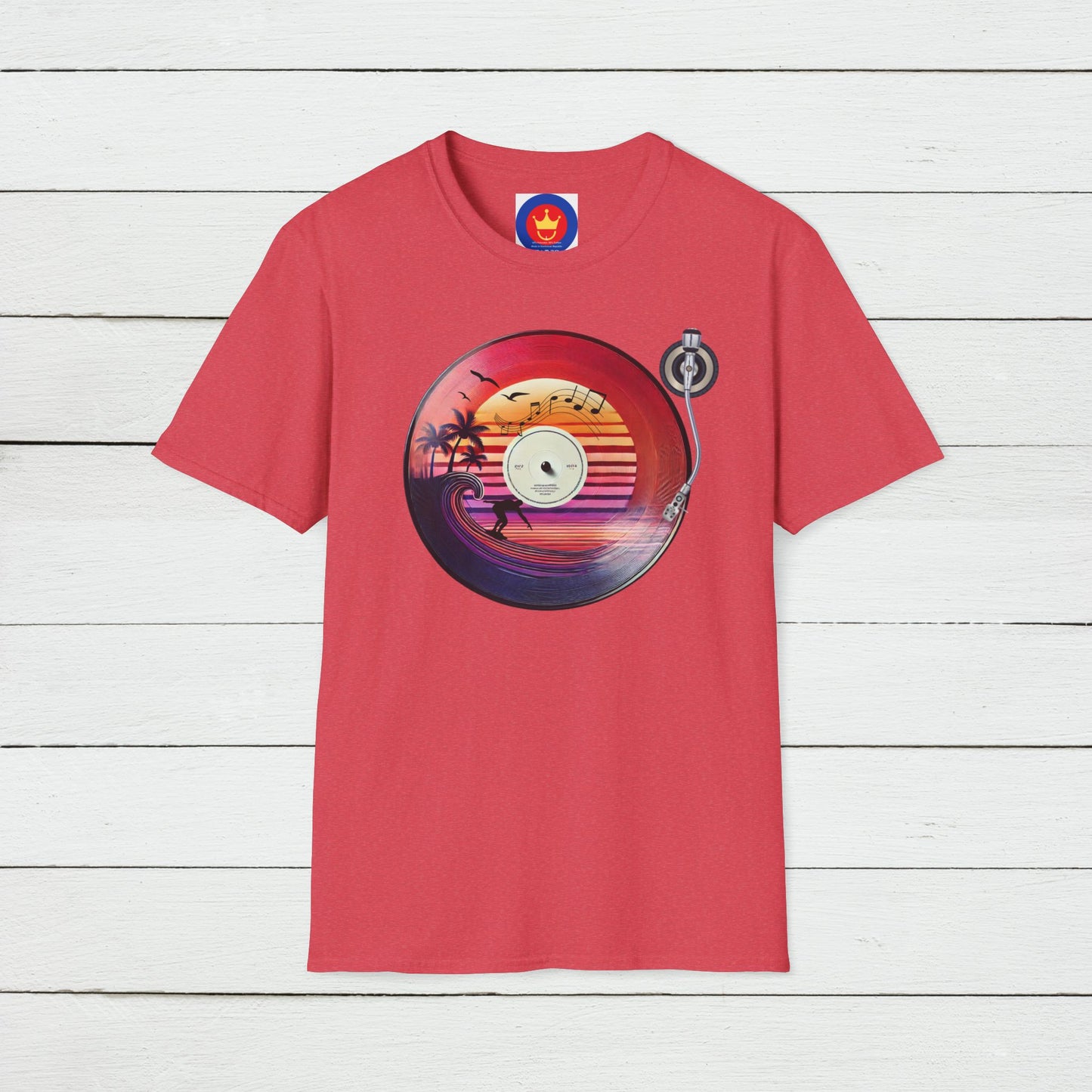 Beach Surf Vinyl Unisex T-Shirt | Beach Bum Fashion Apparel