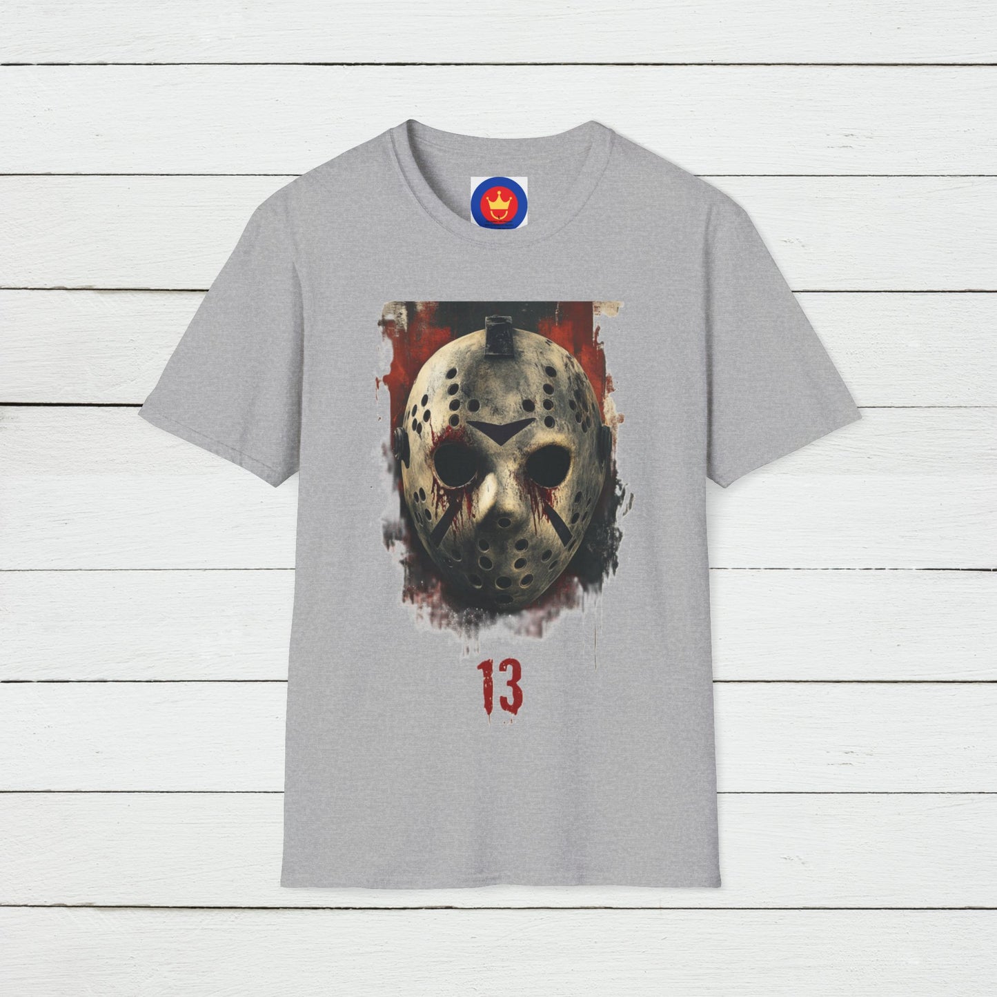Horror Movie Villain Unisex Softstyle T-Shirt | Jason Vorhees Mask Shirt