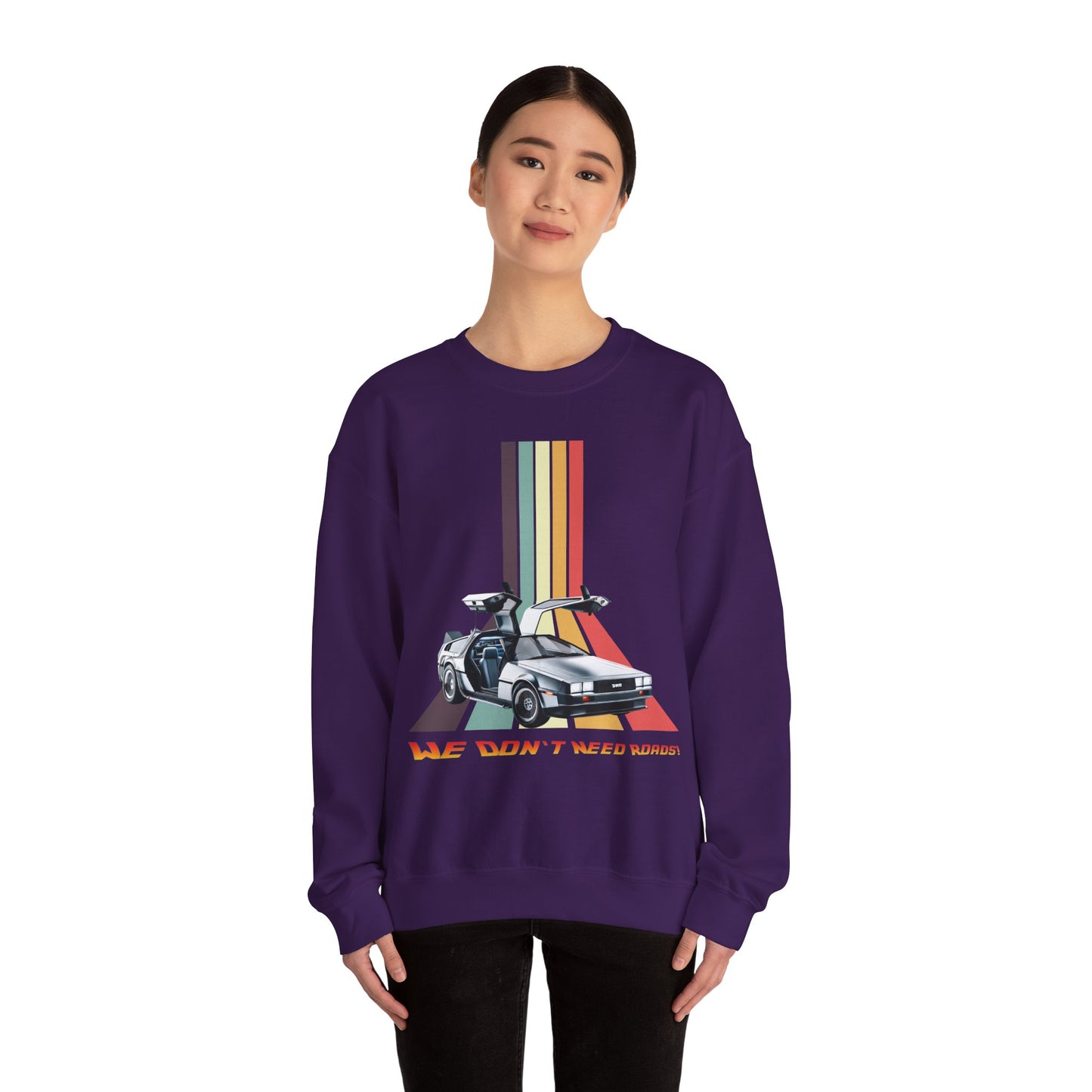 Back to the Future DeLorean Inspired Sweatshirt | Unisex Retro Sci-Fi Graphic Design