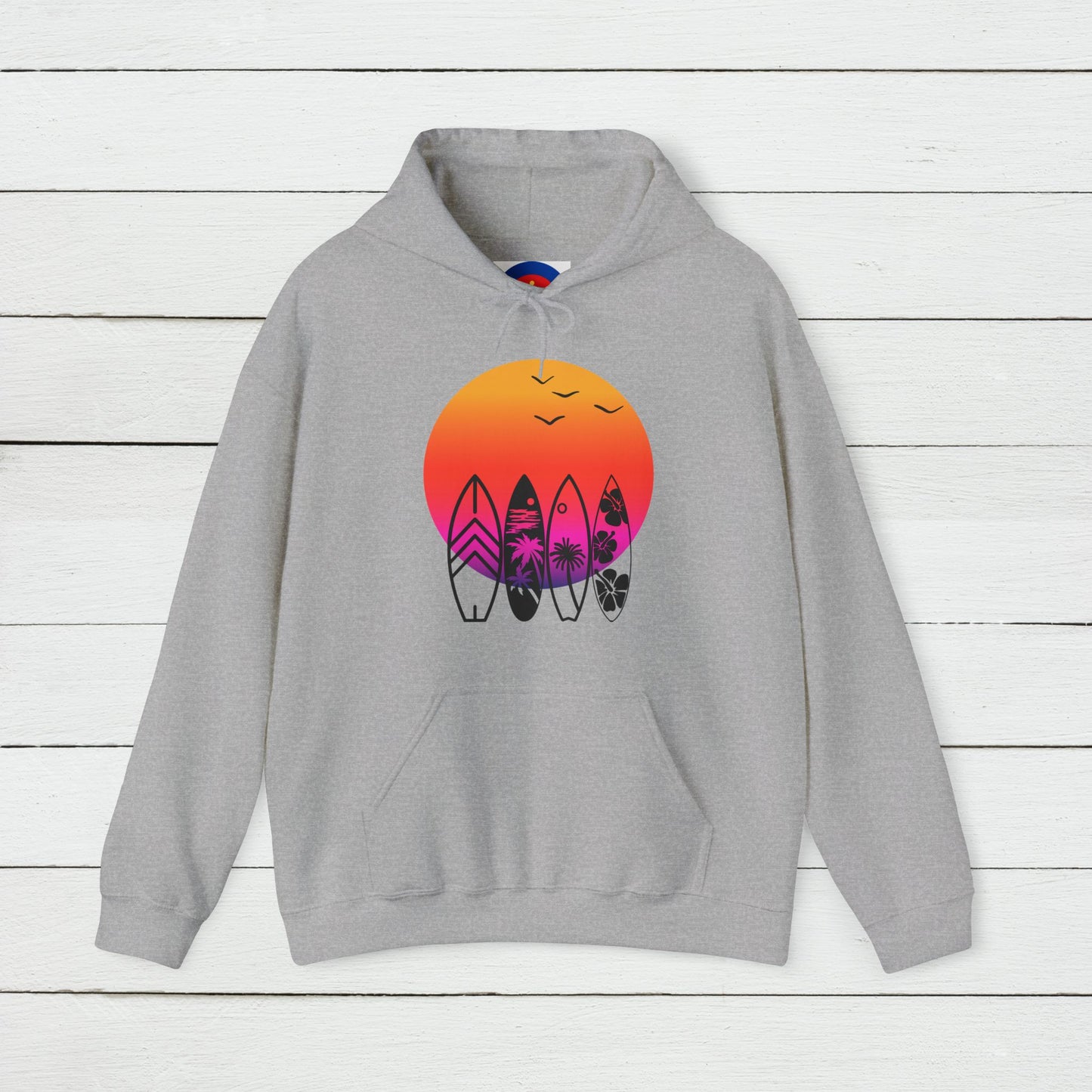 Retro Surf Hoodie | Classic Surfing Design | Surfer Gift