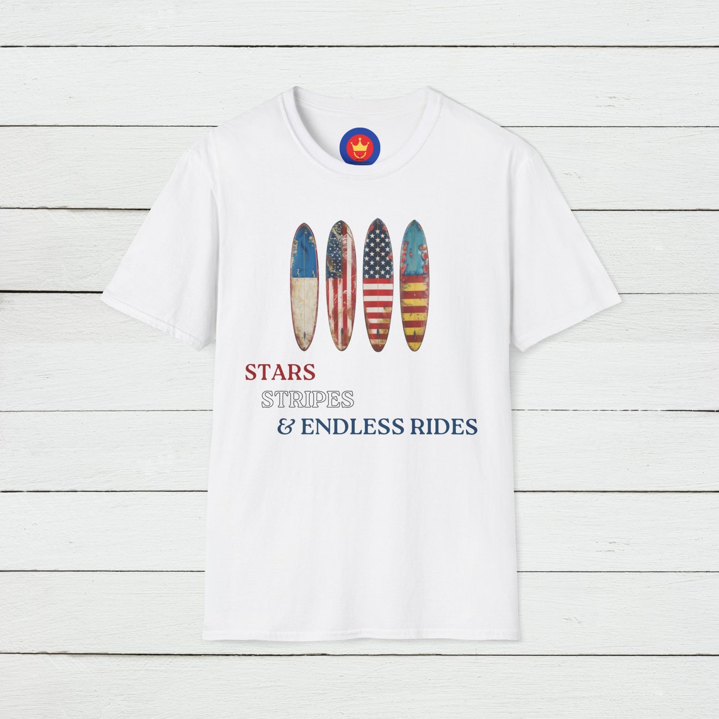 USA Flag Surf Unisex T-Shirt