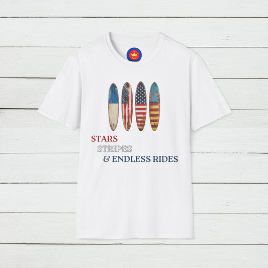 USA Flag Surf Unisex T-Shirt