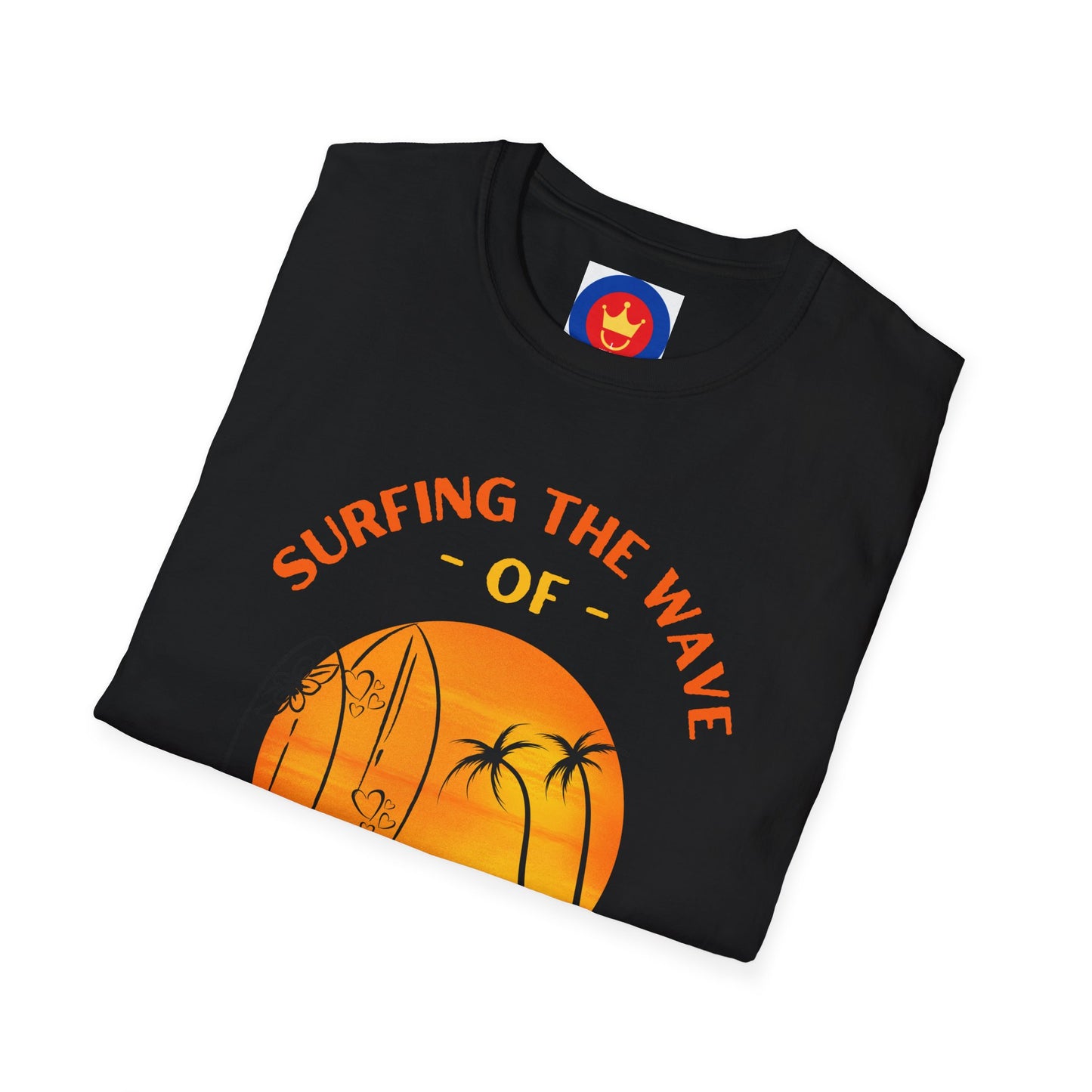 Surfing the Wave of Happiness Unisex T-Shirt | Good Vibes Inspirational Shirt