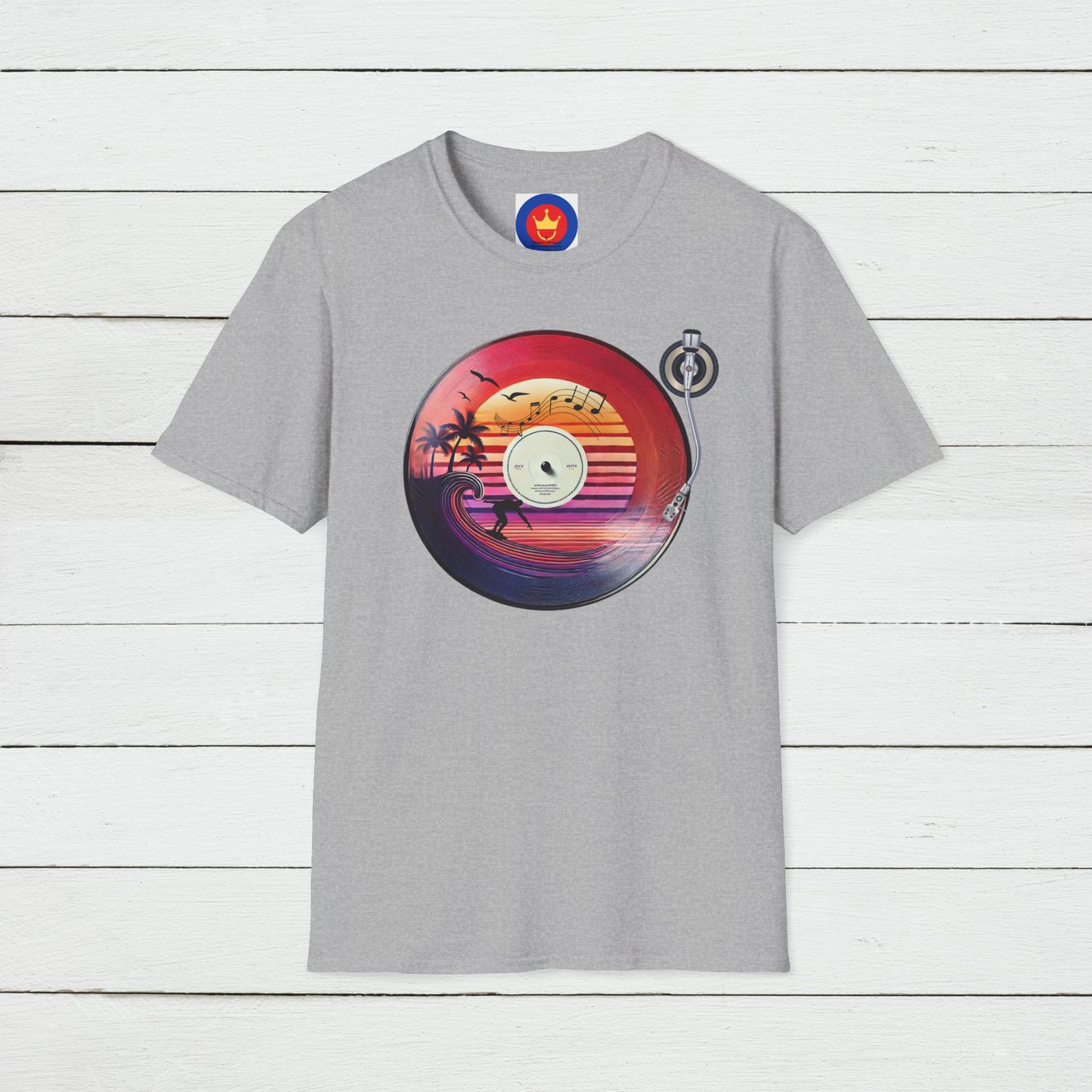 Beach Surf Vinyl Unisex T-Shirt | Beach Bum Fashion Apparel