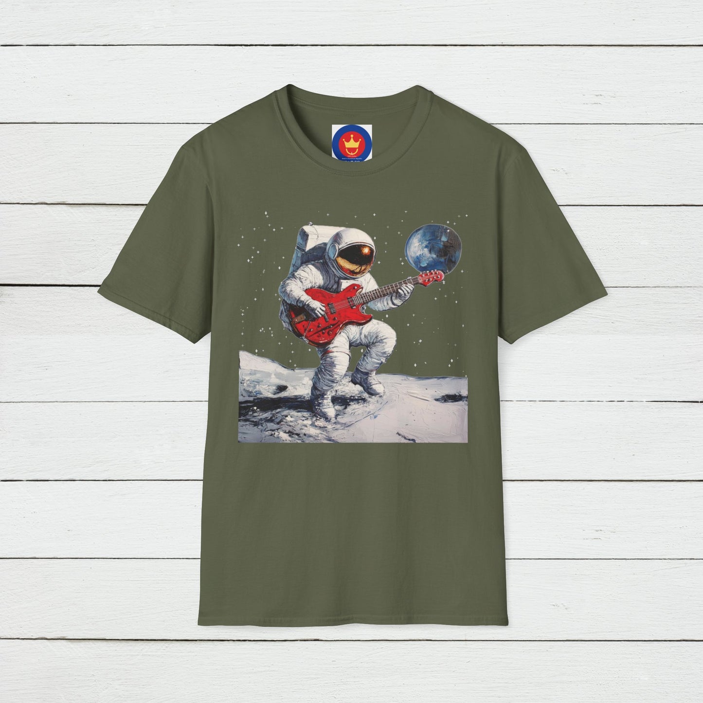 Guitar Player Astronaut Unisex T-Shirt | Outer Space Guitar Player Shirt