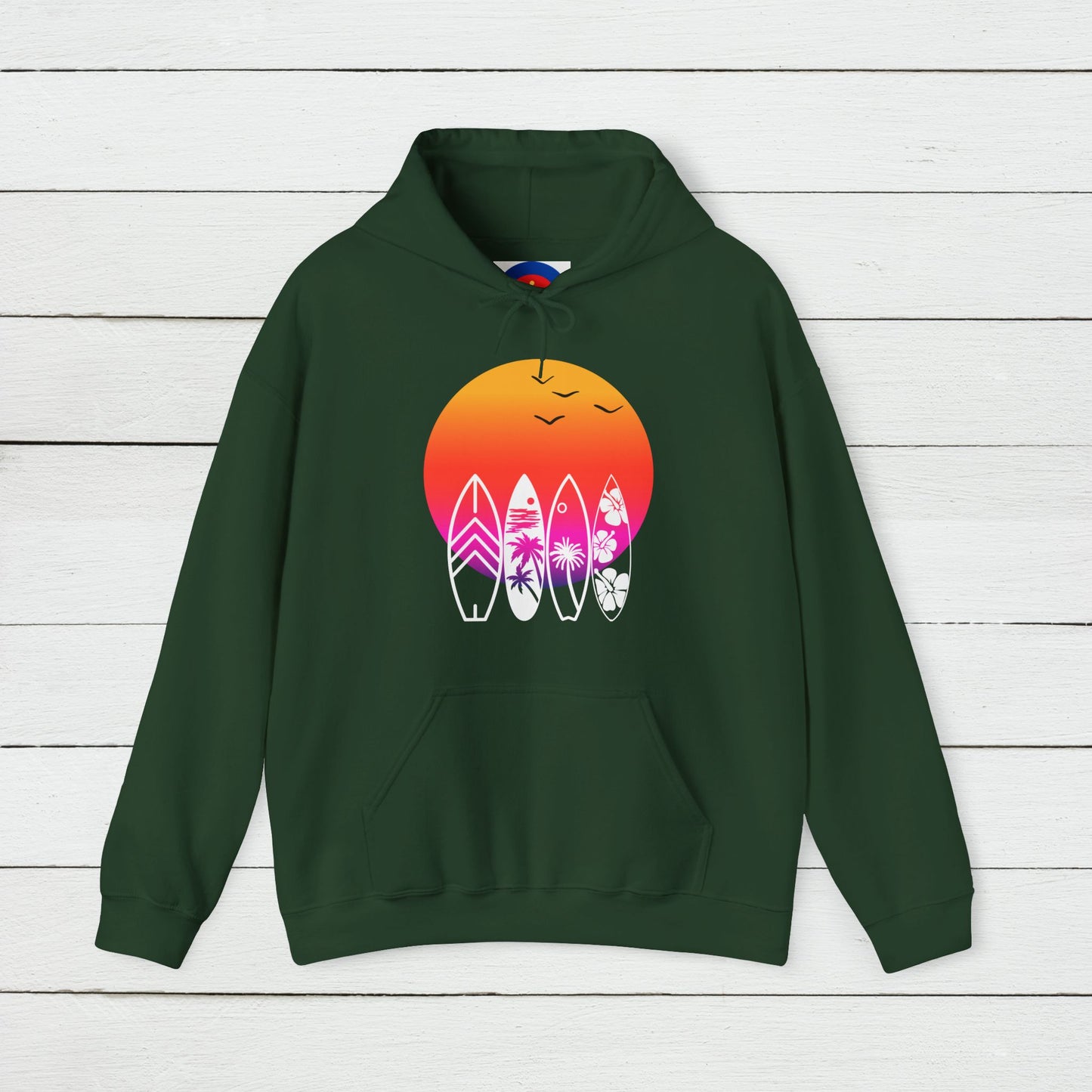 Retro Surf Hoodie | Classic Surfing Design | Surfer Gift