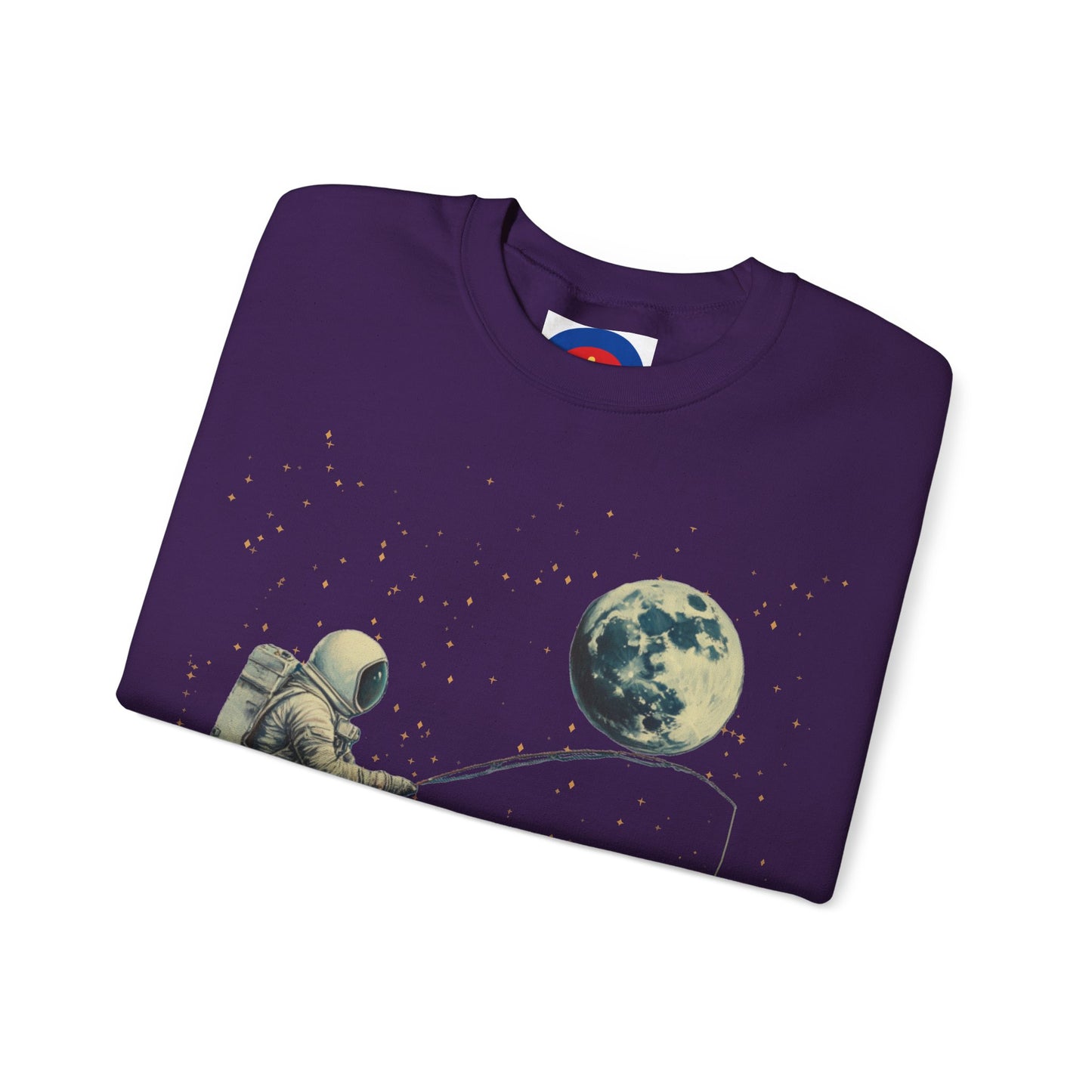 Astronaut Fishing on the Moon Sweatshirt | Unisex Funny Outer Space Graphic Tee