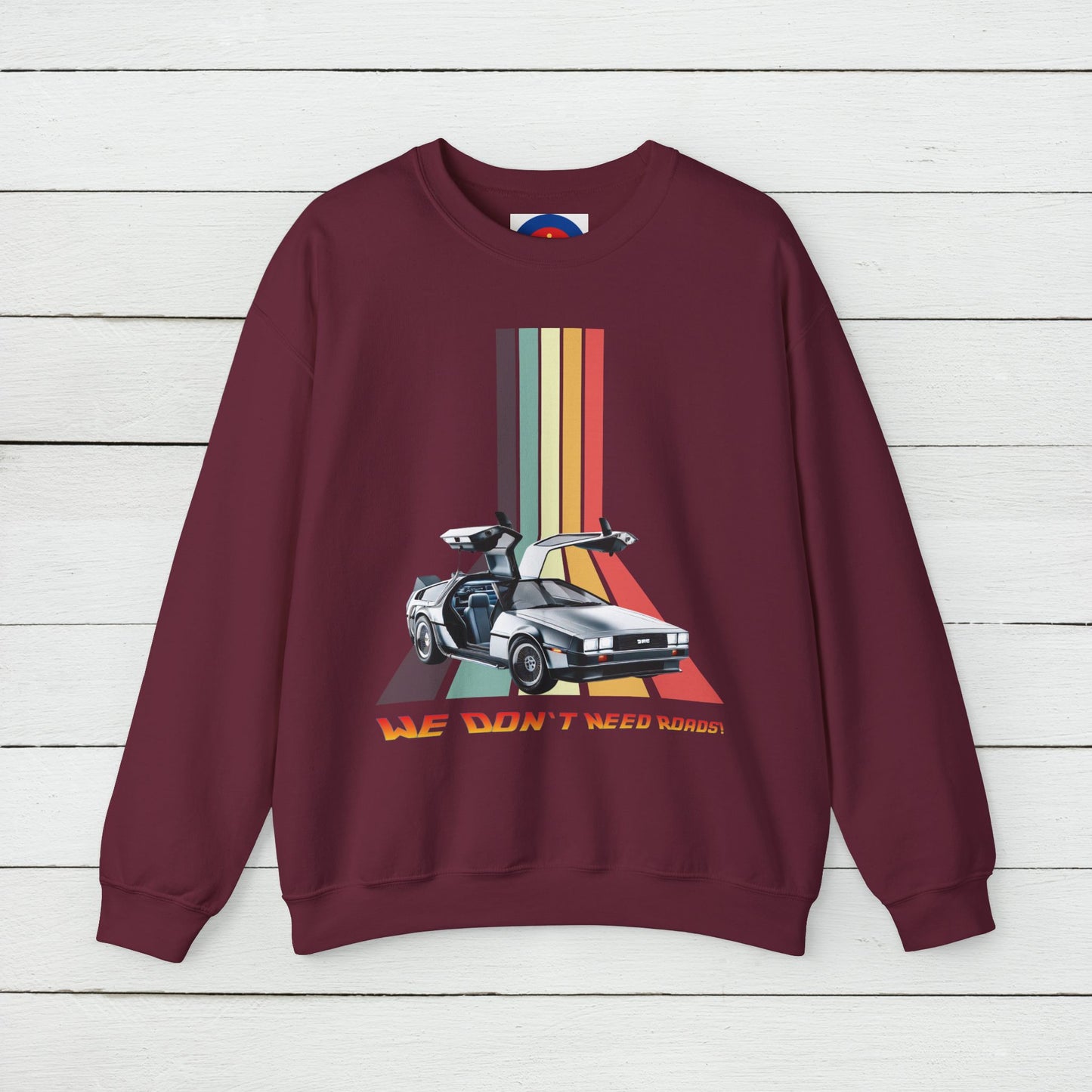 Back to the Future DeLorean Inspired Sweatshirt | Unisex Retro Sci-Fi Graphic Design