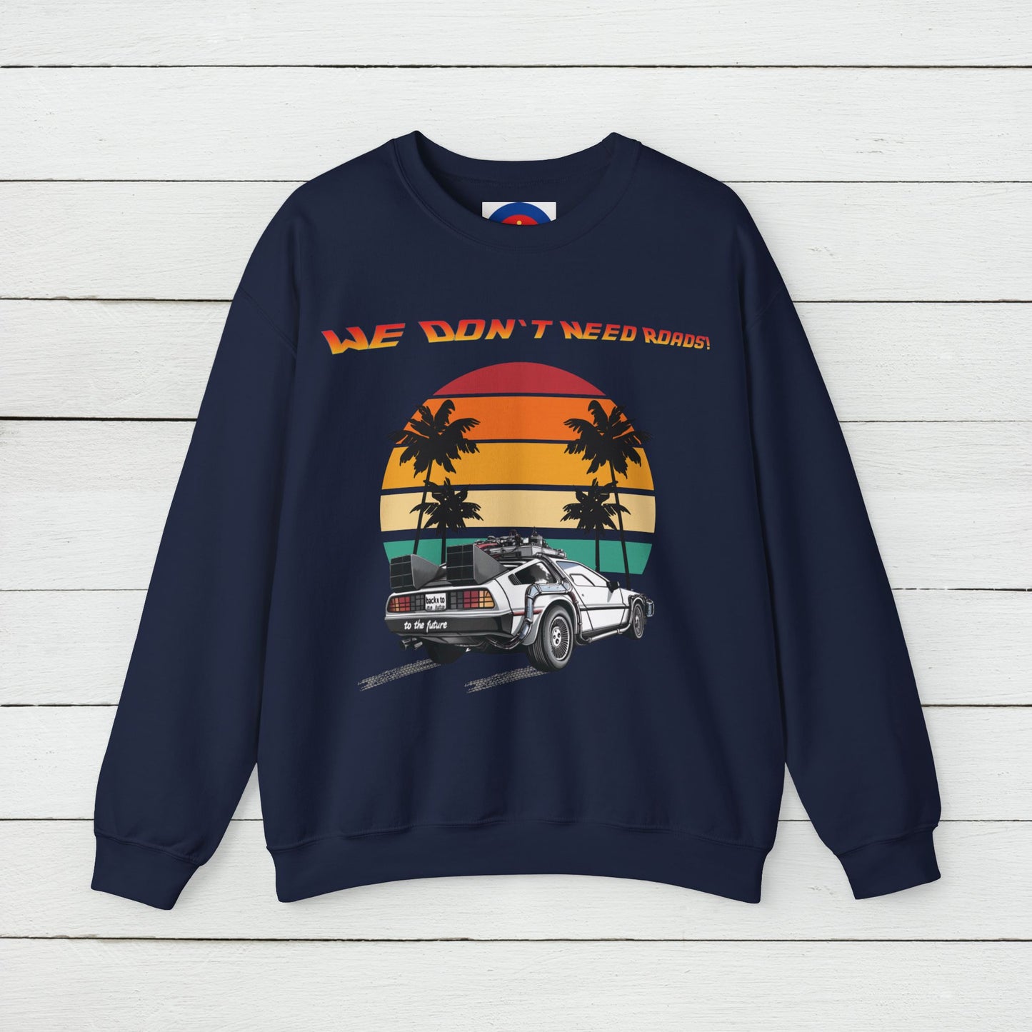 Back to the Future DeLorean Sweatshirt | Unisex Retro Sci-Fi Movie Graphic Design