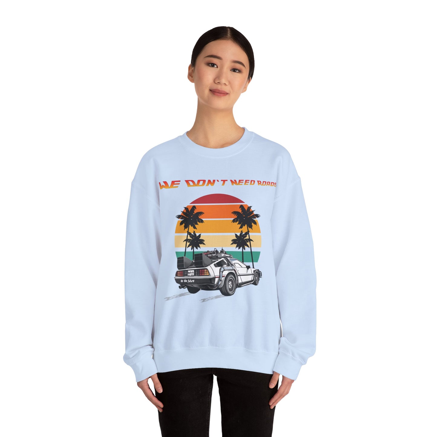 Back to the Future DeLorean Sweatshirt | Unisex Retro Sci-Fi Movie Graphic Design