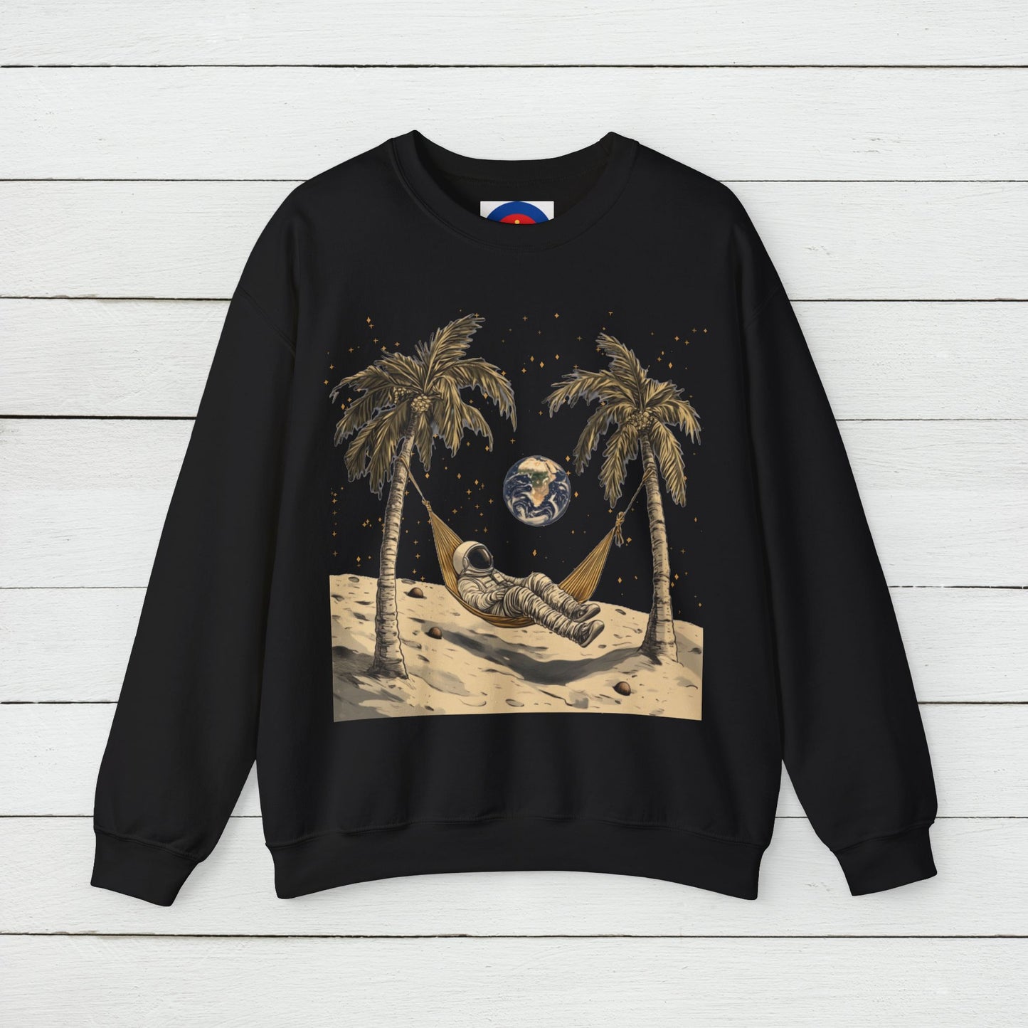 Astronaut on the Moon Sweatshirt | Unisex Funny Outer Space Graphic Tee
