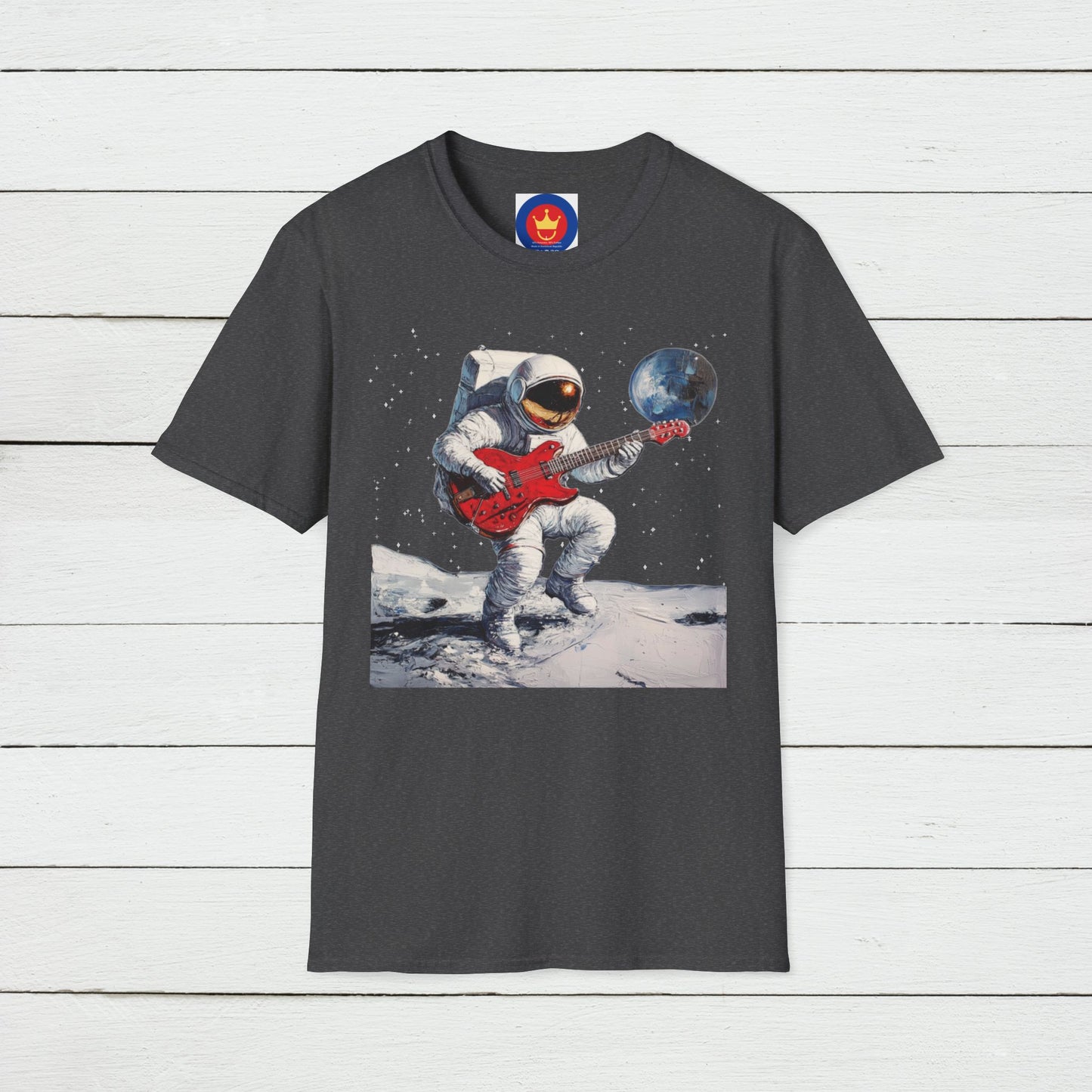 Guitar Player Astronaut Unisex T-Shirt | Outer Space Guitar Player Shirt