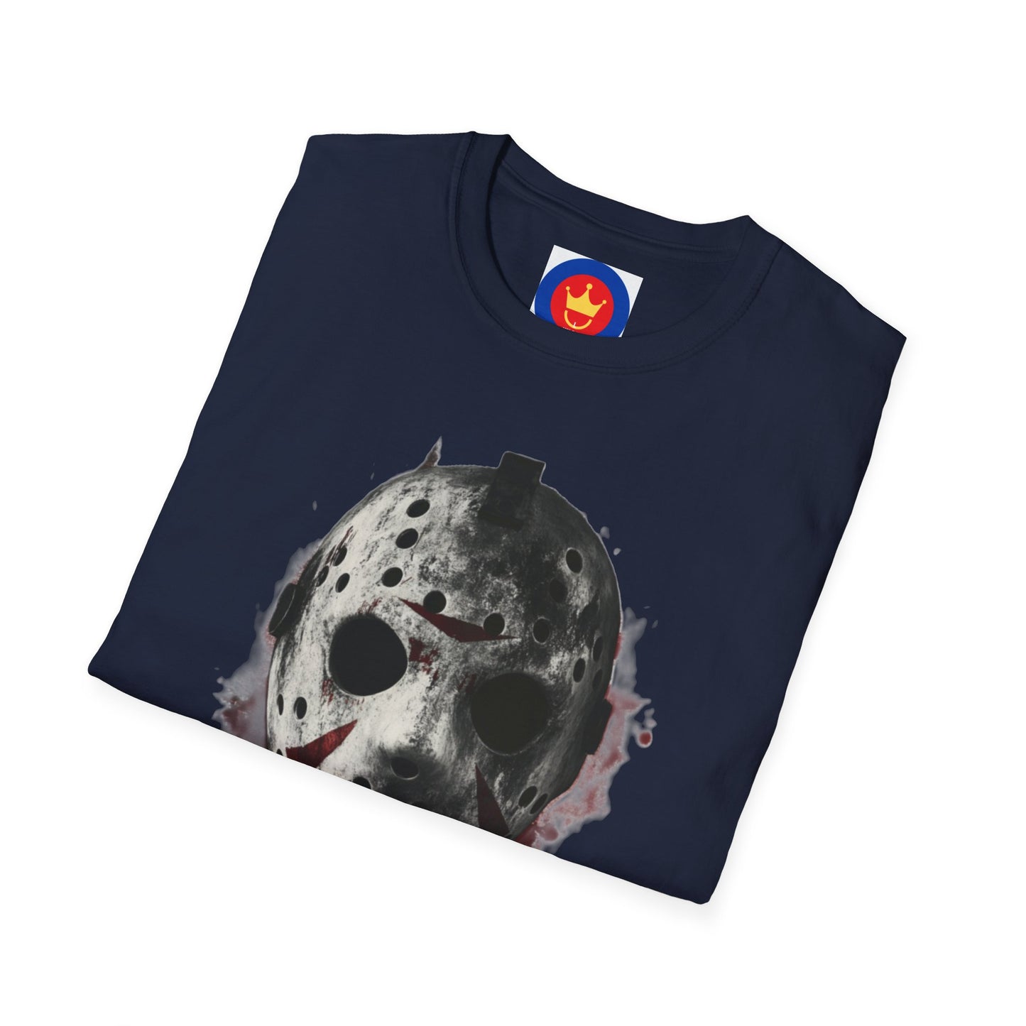 Horror Movie Villain Unisex Softstyle T-Shirt | Jason Vorhees Mask Shirt