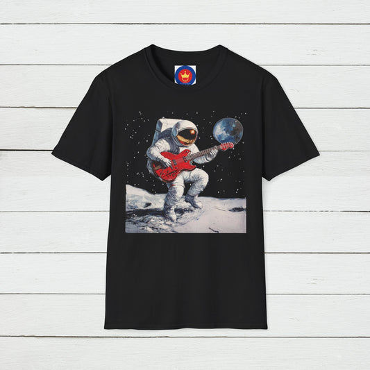 Guitar Player Astronaut Unisex T-Shirt | Outer Space Guitar Player Shirt