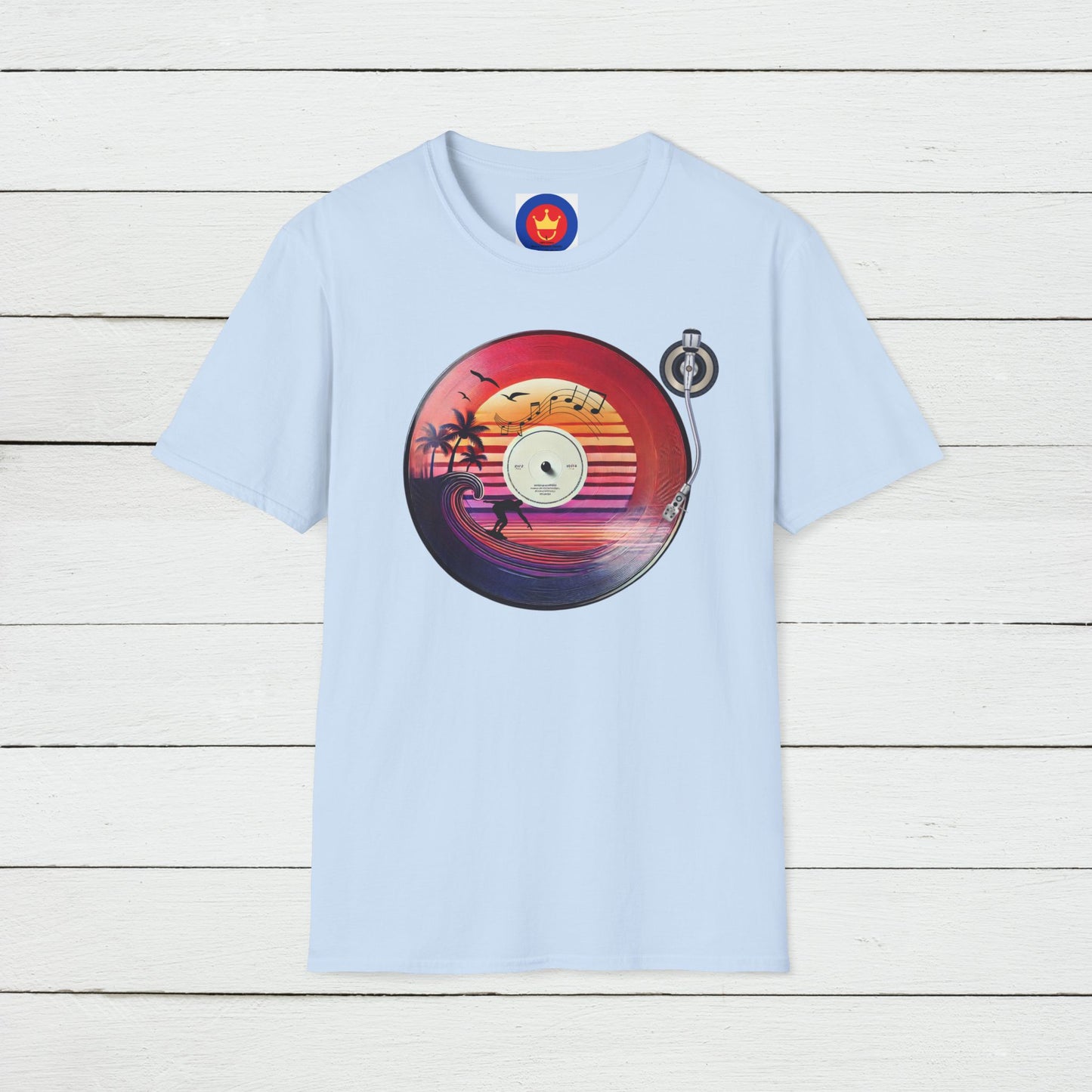 Beach Surf Vinyl Unisex T-Shirt | Beach Bum Fashion Apparel