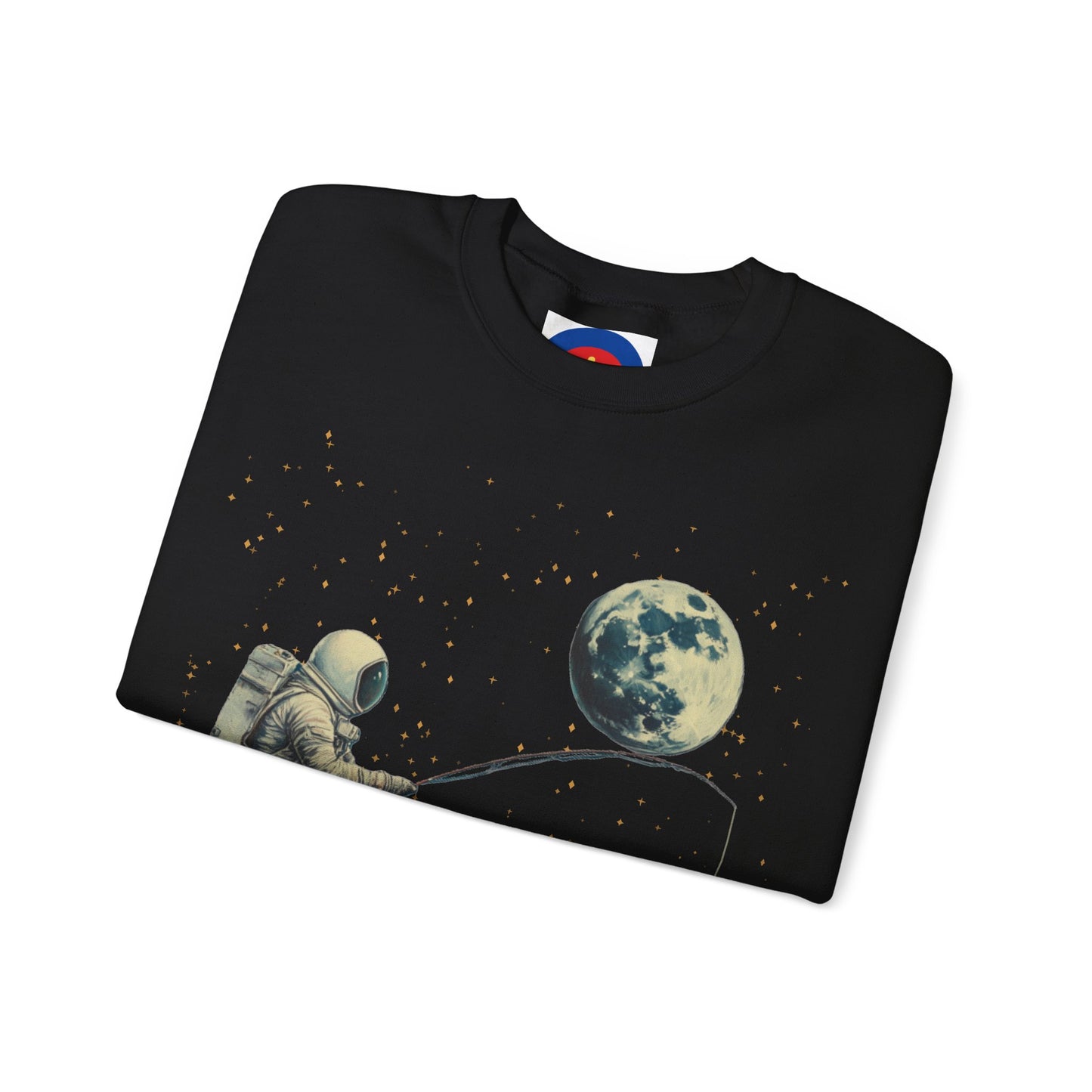 Astronaut Fishing on the Moon Sweatshirt | Unisex Funny Outer Space Graphic Tee