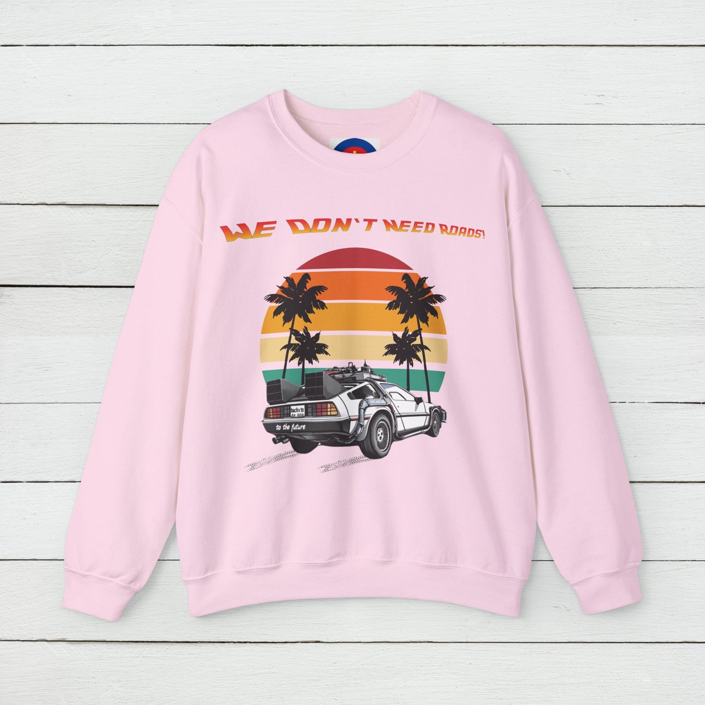 Back to the Future DeLorean Sweatshirt | Unisex Retro Sci-Fi Movie Graphic Design