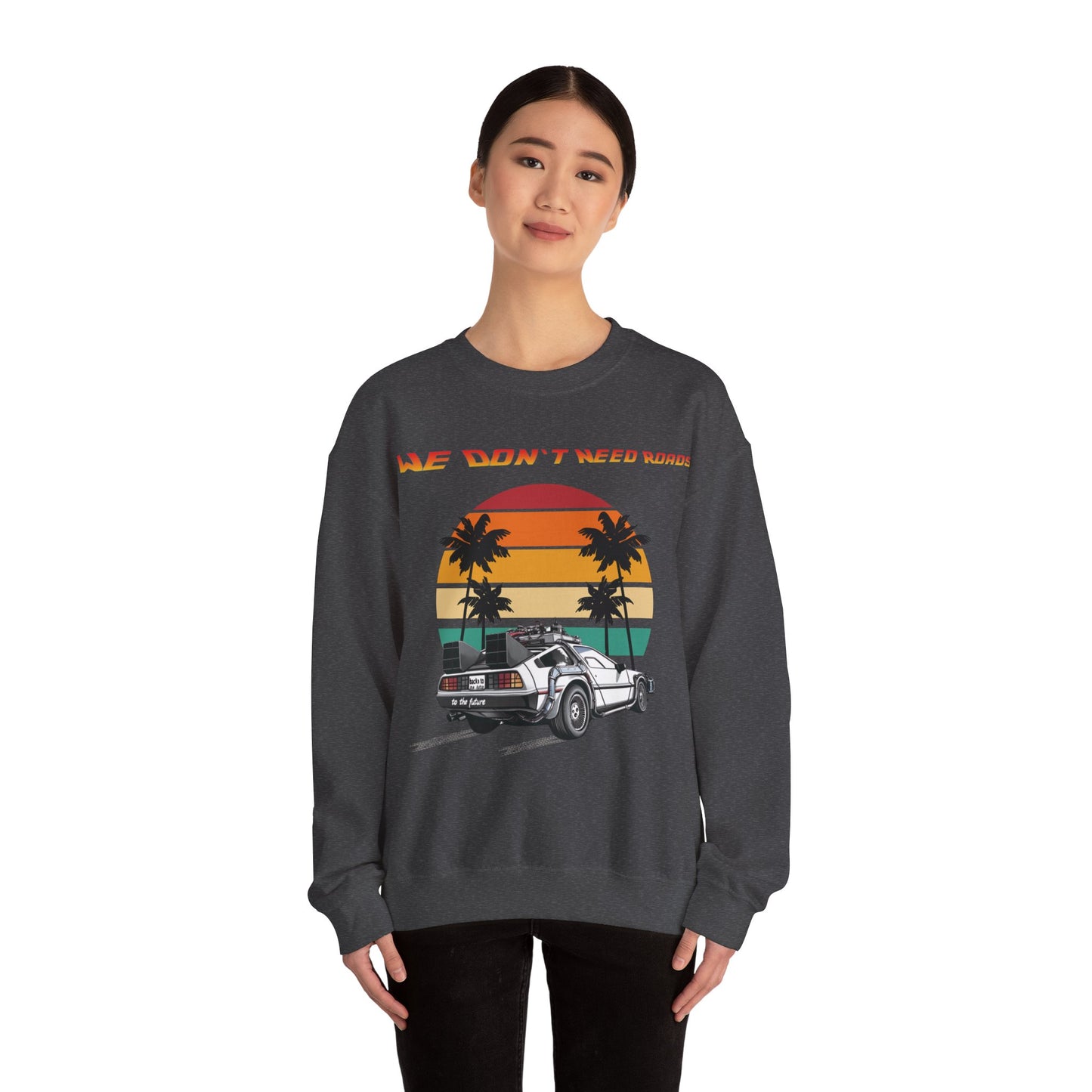 Back to the Future DeLorean Sweatshirt | Unisex Retro Sci-Fi Movie Graphic Design