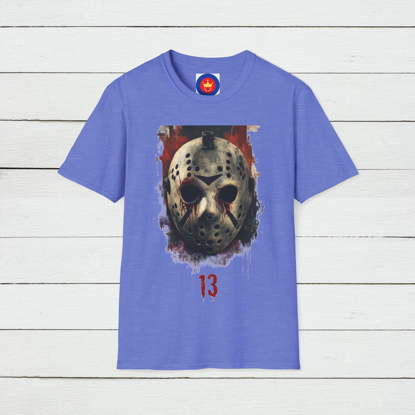 Horror Movie Villain Unisex Softstyle T-Shirt | Jason Vorhees Mask Shirt