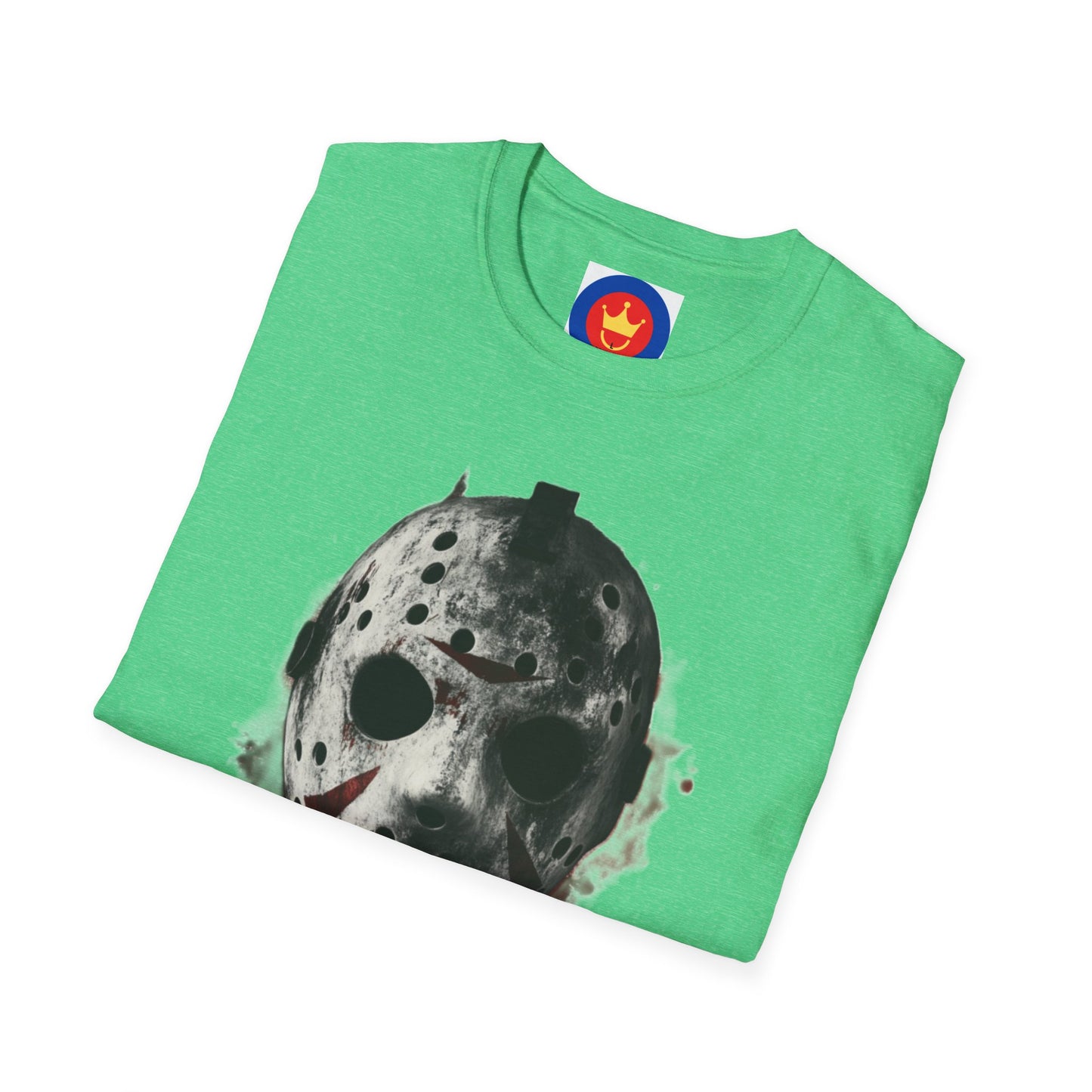 Horror Movie Villain Unisex Softstyle T-Shirt | Jason Vorhees Mask Shirt
