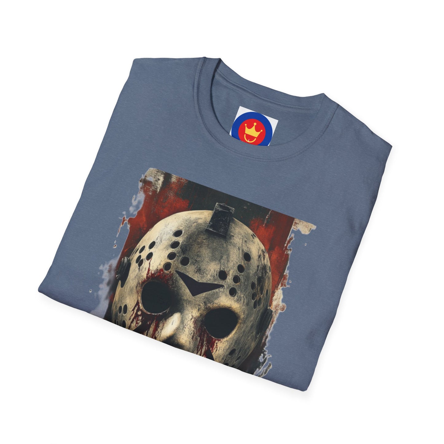 Horror Movie Villain Unisex Softstyle T-Shirt | Jason Vorhees Mask Shirt