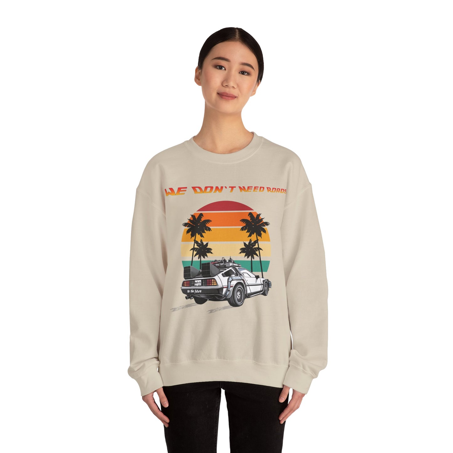 Back to the Future DeLorean Sweatshirt | Unisex Retro Sci-Fi Movie Graphic Design