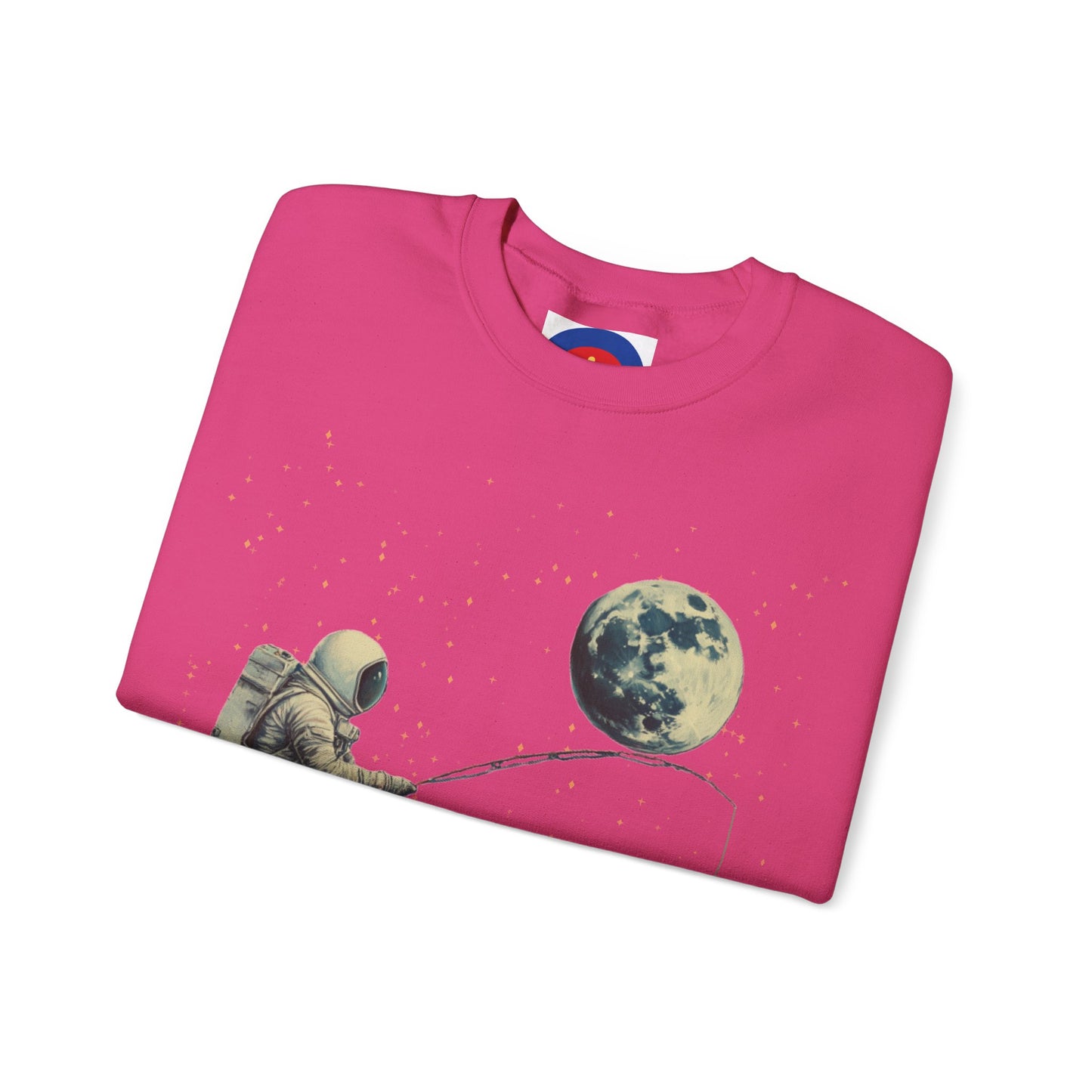 Astronaut Fishing on the Moon Sweatshirt | Unisex Funny Outer Space Graphic Tee