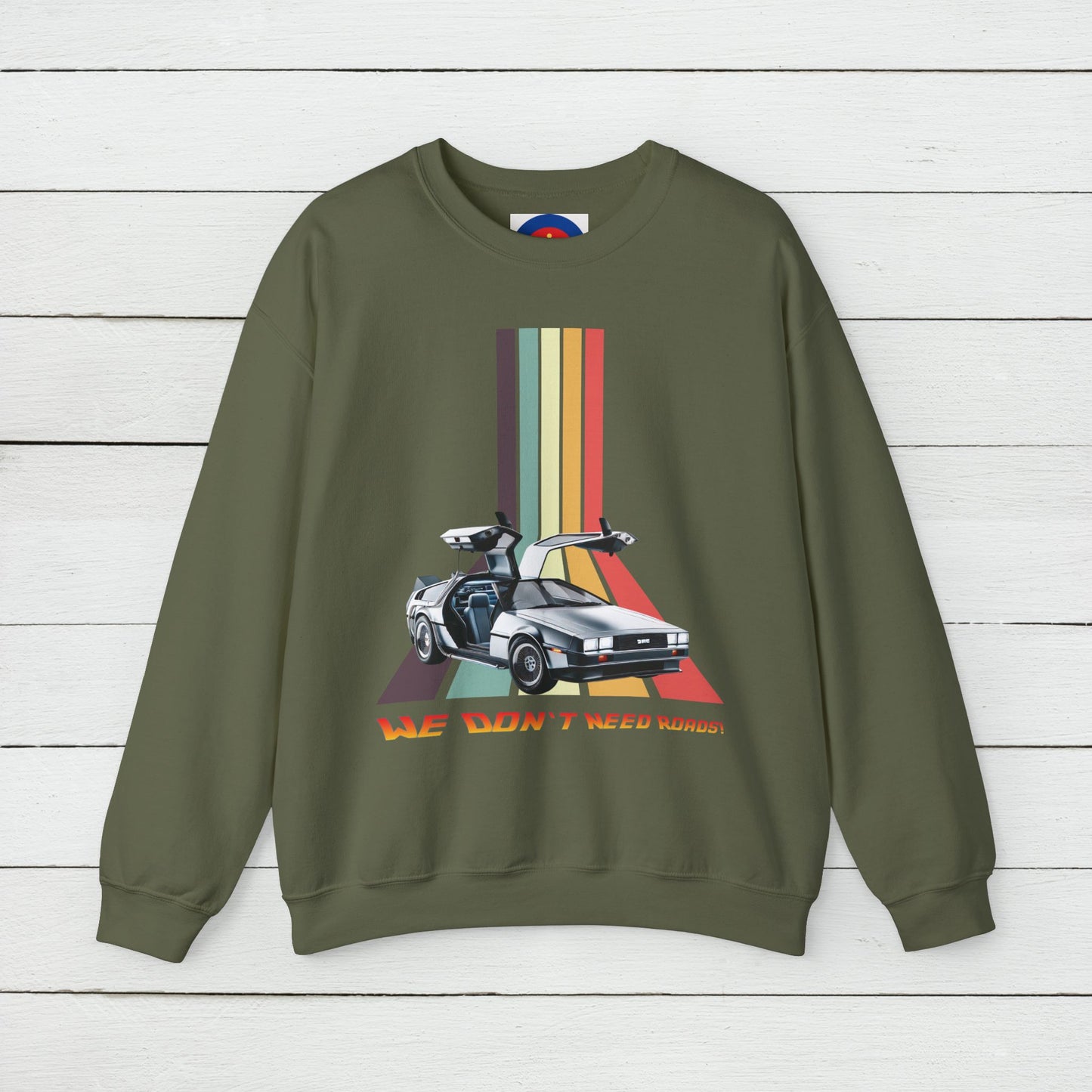 Back to the Future DeLorean Inspired Sweatshirt | Unisex Retro Sci-Fi Graphic Design
