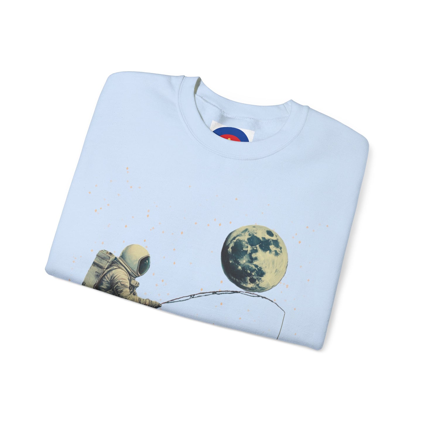 Astronaut Fishing on the Moon Sweatshirt | Unisex Funny Outer Space Graphic Tee