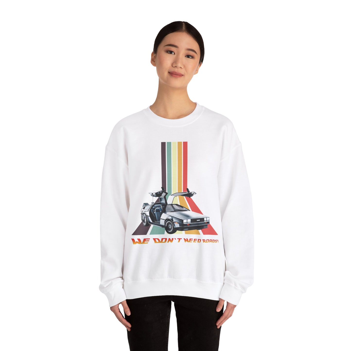 Back to the Future DeLorean Inspired Sweatshirt | Unisex Retro Sci-Fi Graphic Design