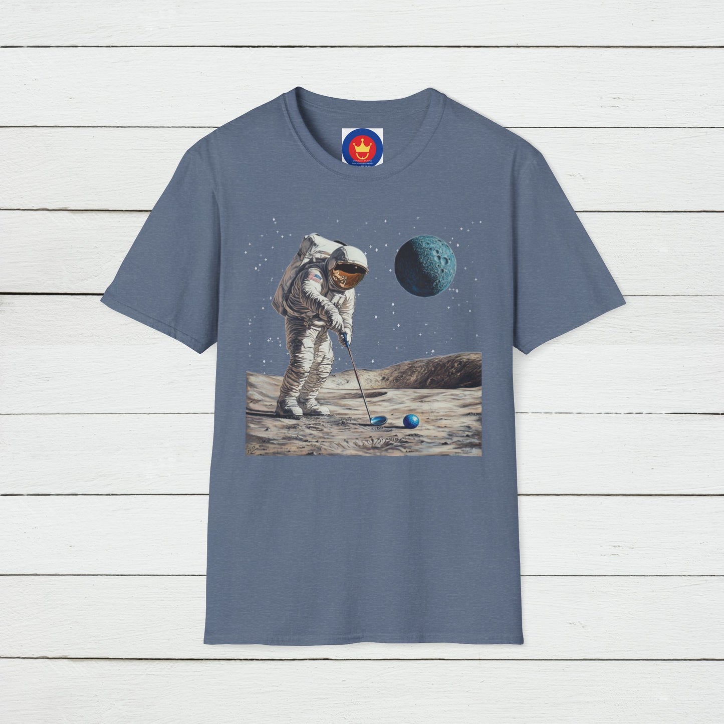 Astronaut Golfer Unisex T-Shirt | Outer Space Golf Shirt