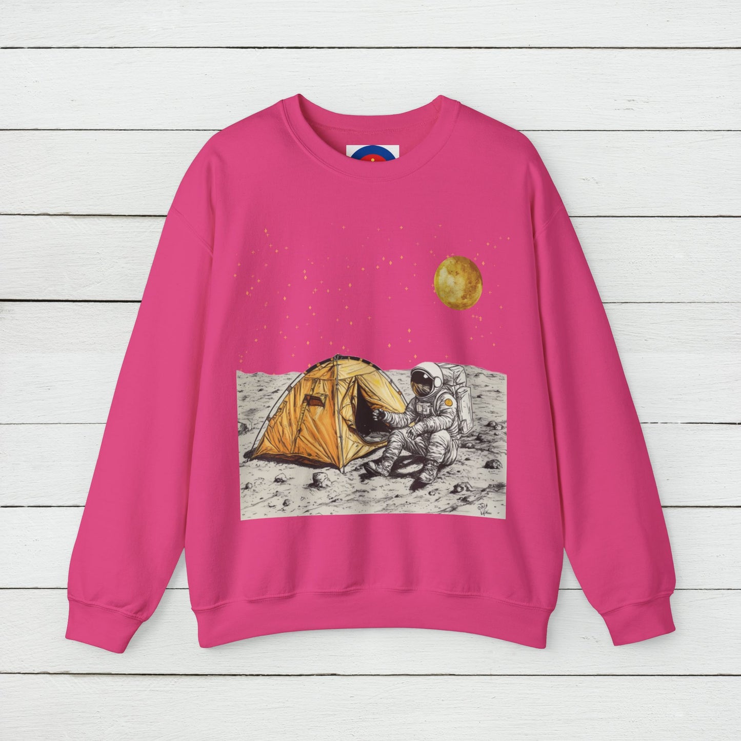 Astronaut Camping on the Moon Sweatshirt | Funny Moon Sweater