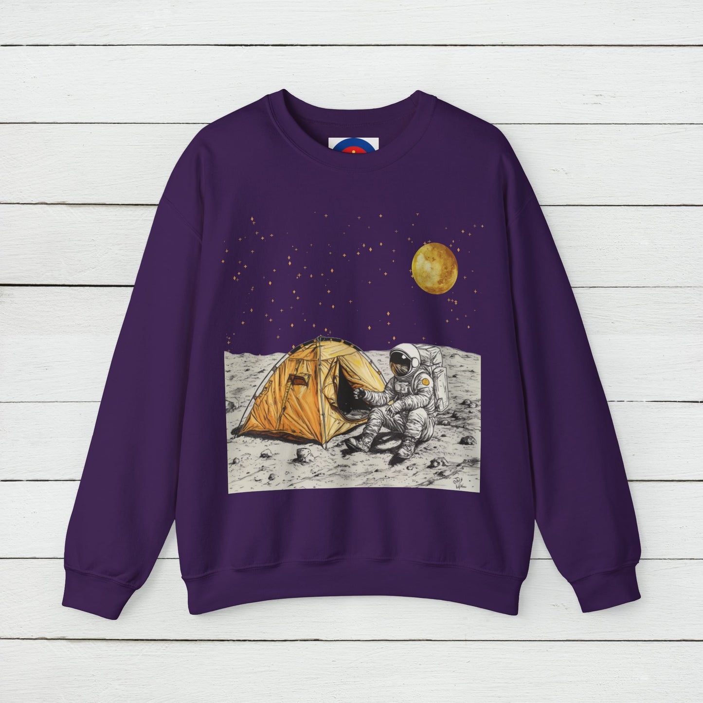 Astronaut Camping on the Moon Sweatshirt | Funny Moon Sweater