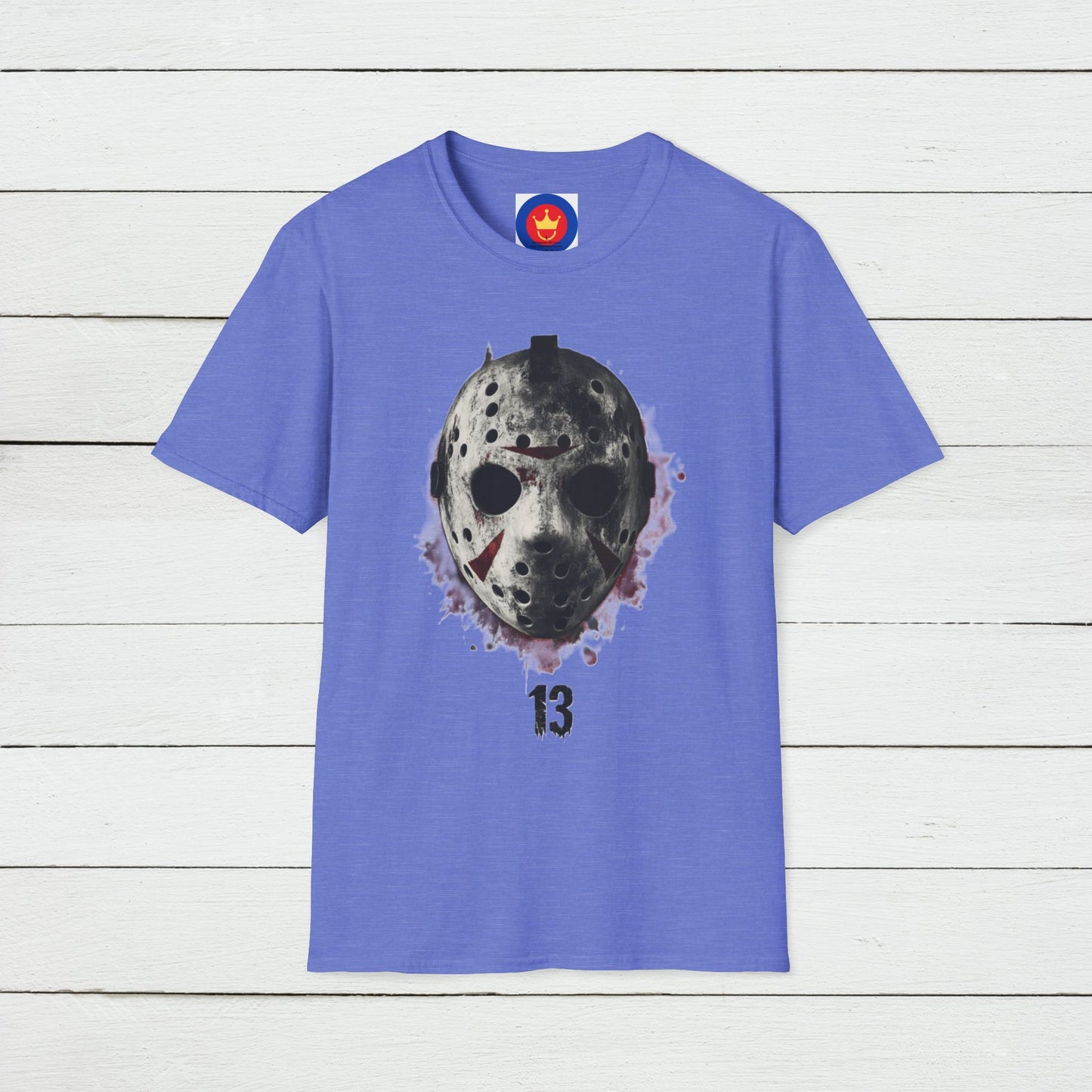 Horror Movie Villain Unisex Softstyle T-Shirt | Jason Vorhees Mask Shirt