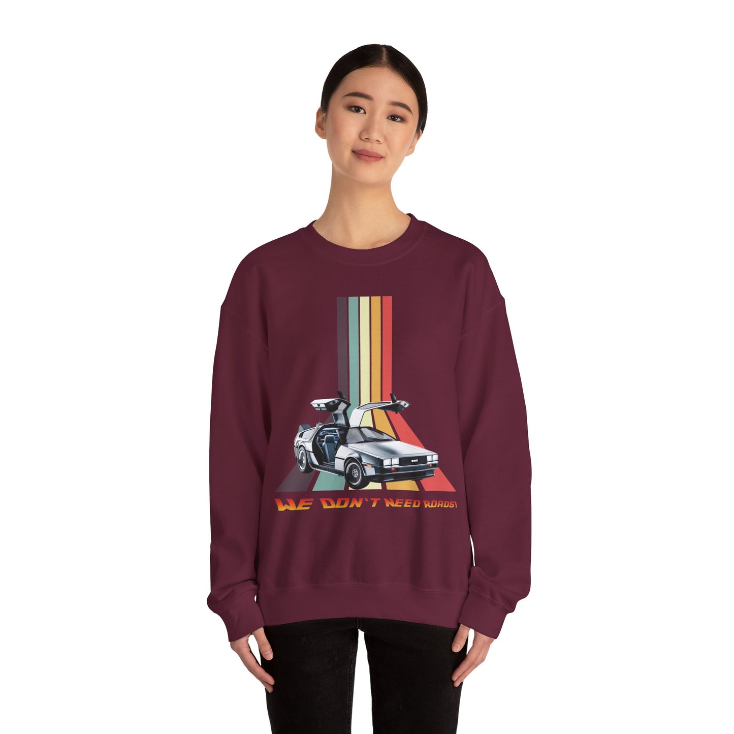 Back to the Future DeLorean Inspired Sweatshirt | Unisex Retro Sci-Fi Graphic Design