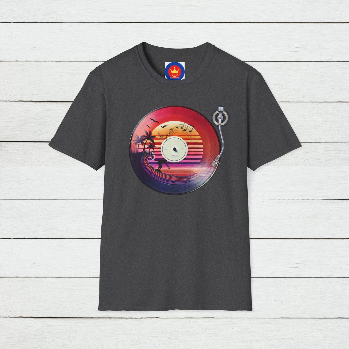 Beach Surf Vinyl Unisex T-Shirt | Beach Bum Fashion Apparel