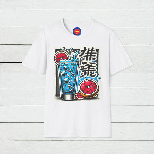 Ukiyo-e Blue Fizzy Drink Unisex Shirt | Japanese Art Graphic Tee