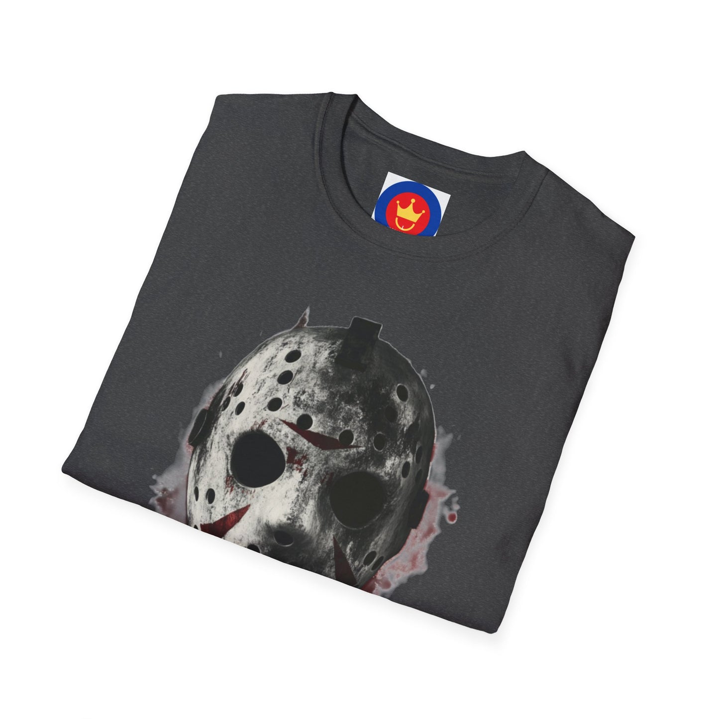 Horror Movie Villain Unisex Softstyle T-Shirt | Jason Vorhees Mask Shirt