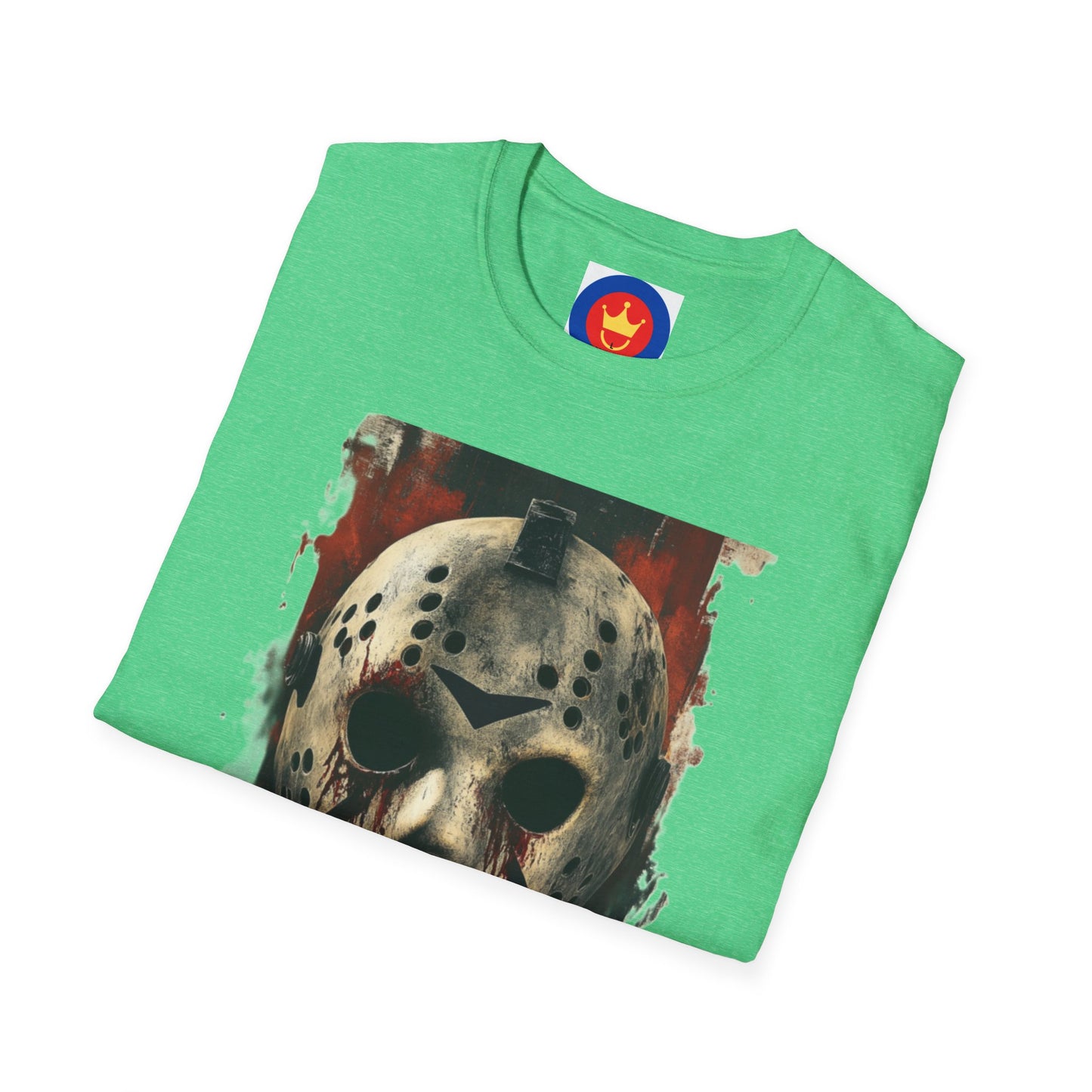 Horror Movie Villain Unisex Softstyle T-Shirt | Jason Vorhees Mask Shirt