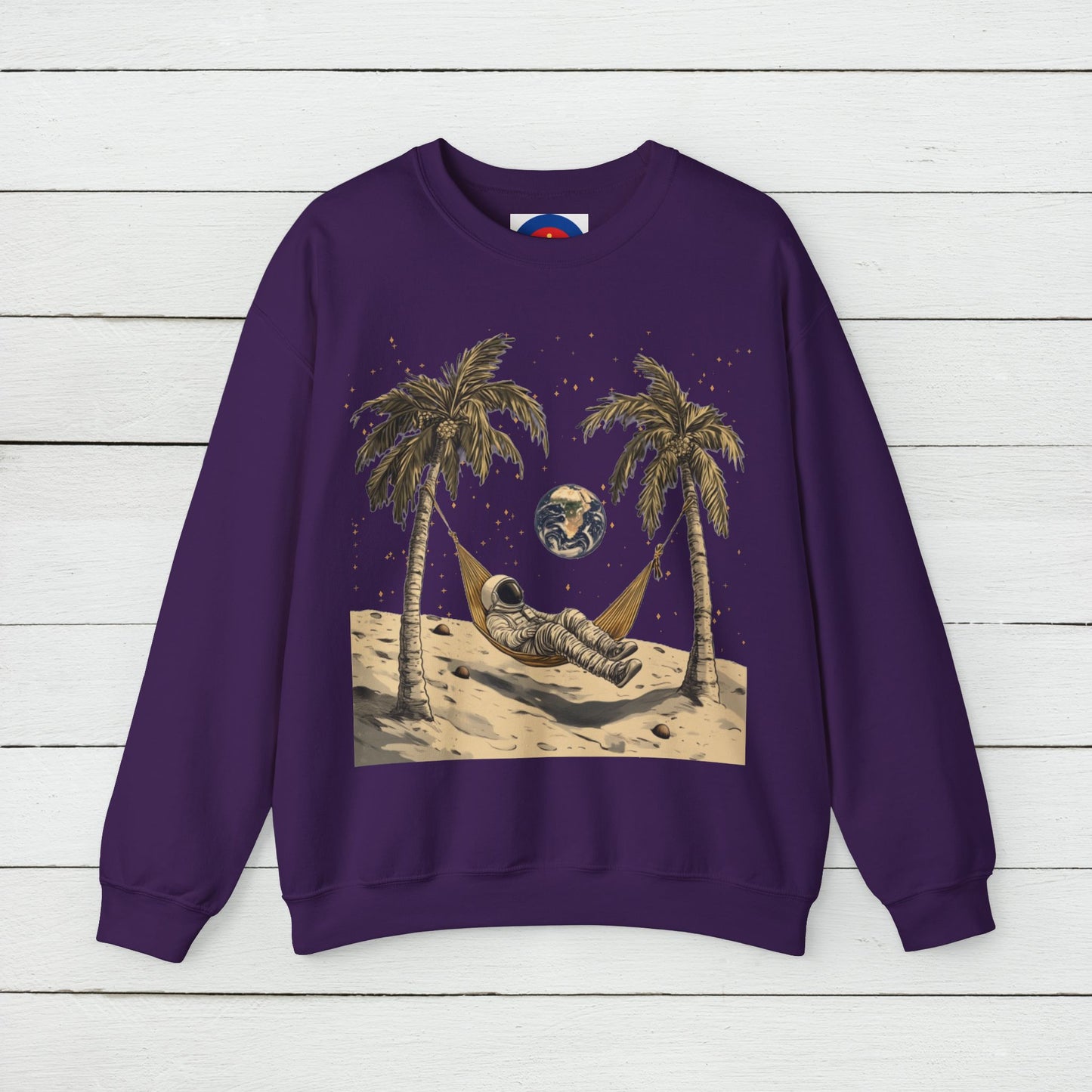 Astronaut on the Moon Sweatshirt | Unisex Funny Outer Space Graphic Tee