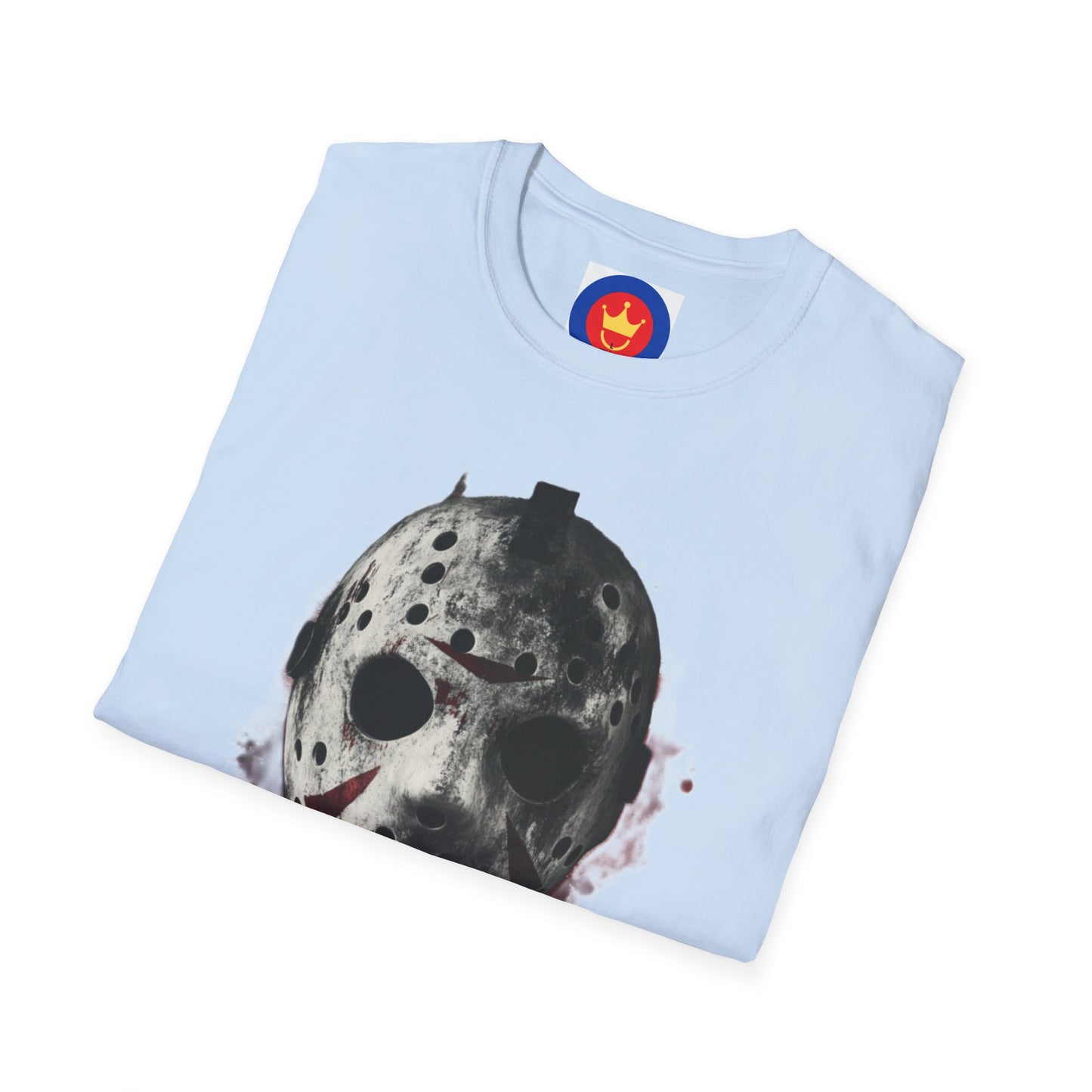 Horror Movie Villain Unisex Softstyle T-Shirt | Jason Vorhees Mask Shirt